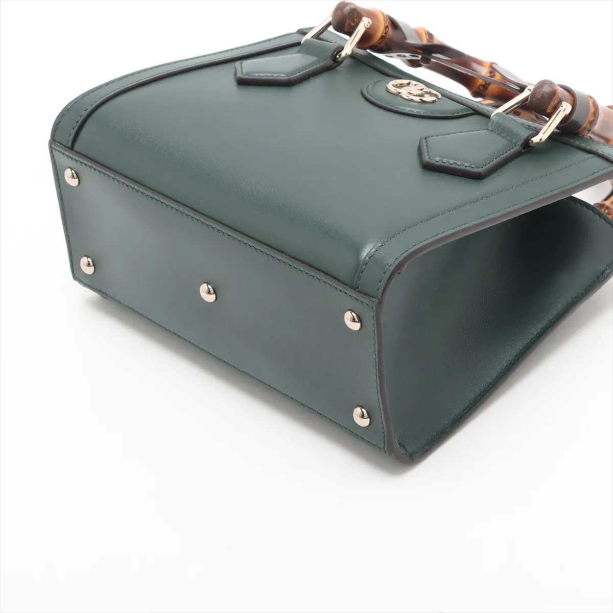 Bamboo Diana Small Leather 2WAY Handbag Green 832936 — view 3