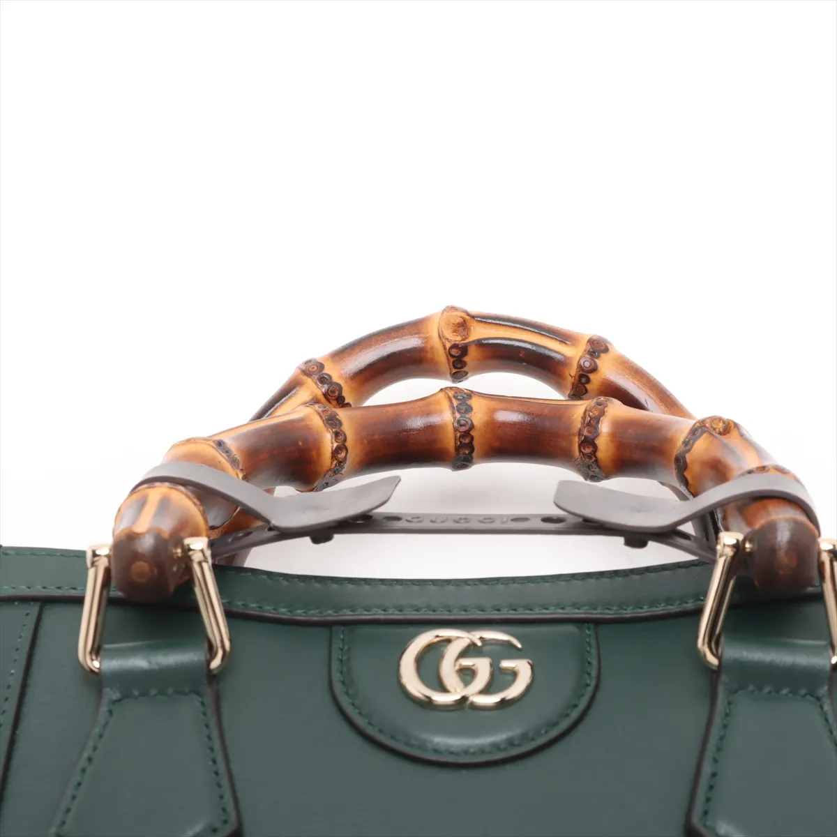 Bamboo Diana Small Leather 2WAY Handbag Green 832936 — view 6