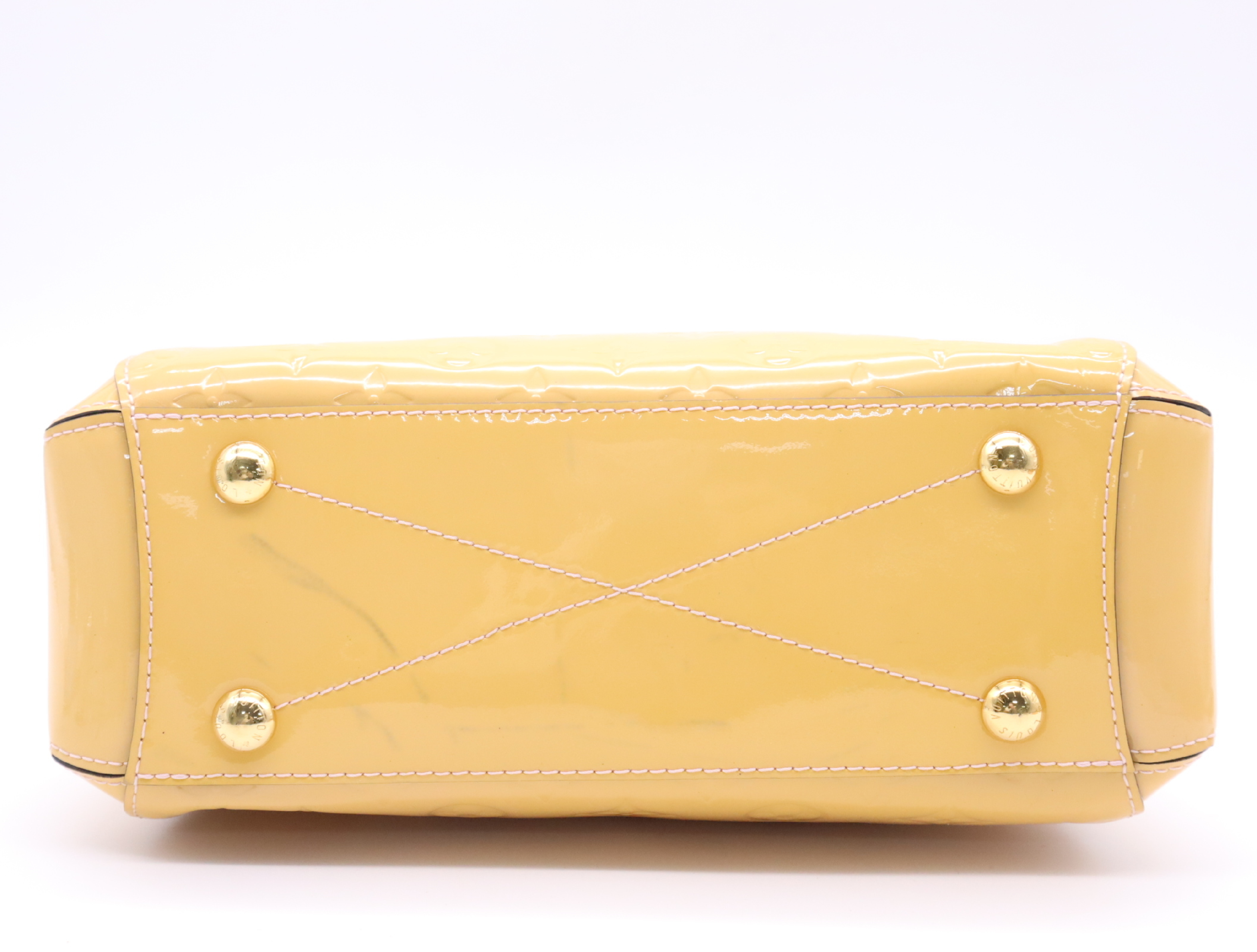M50173 Monogram Vernis Montaigne BB Dune Handbag with Shoulder Strap, Padlock, 2 Keys, and Clochette — view 4