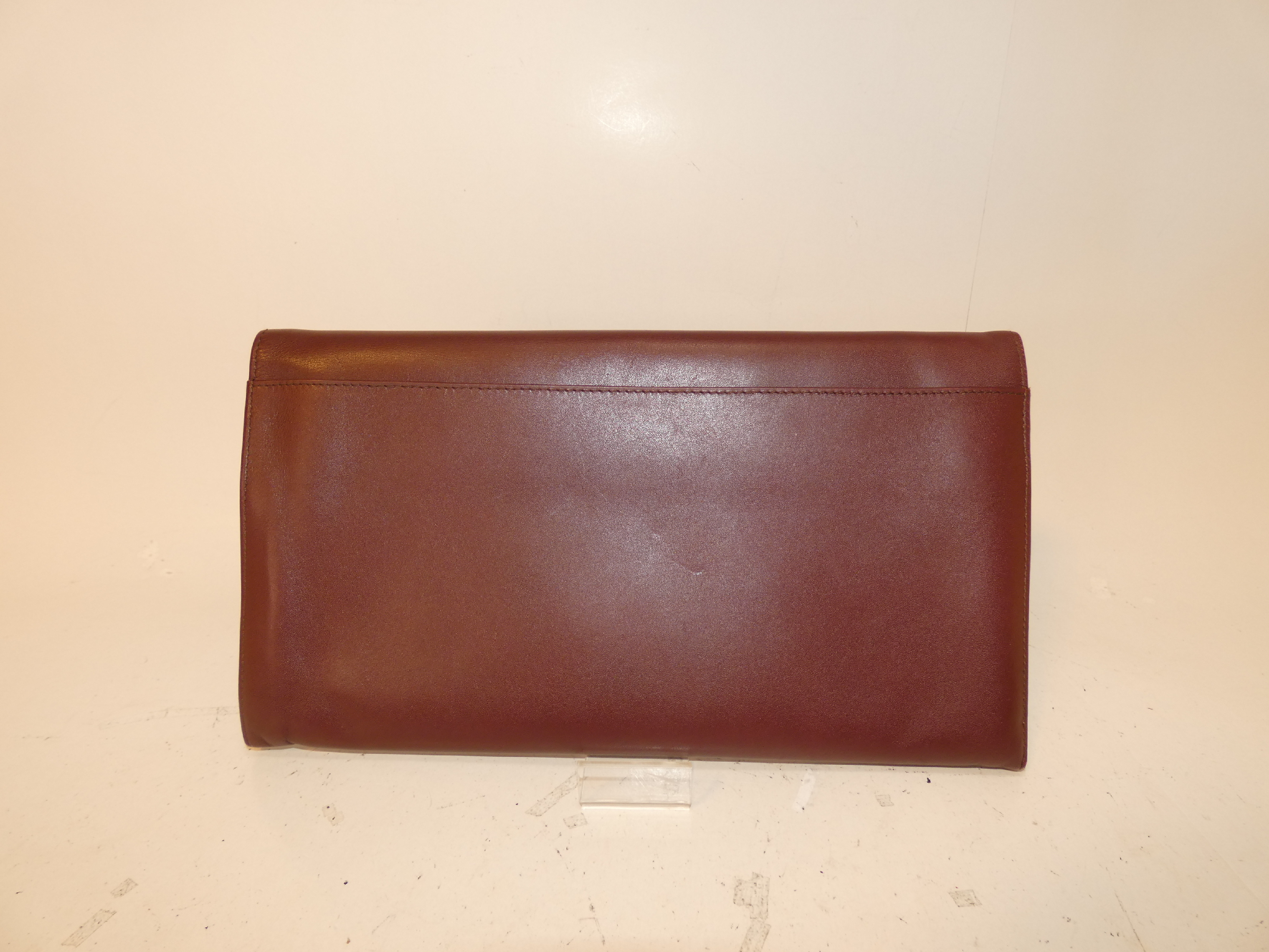Bordeaux Leather Second Clutch Bag — view 2