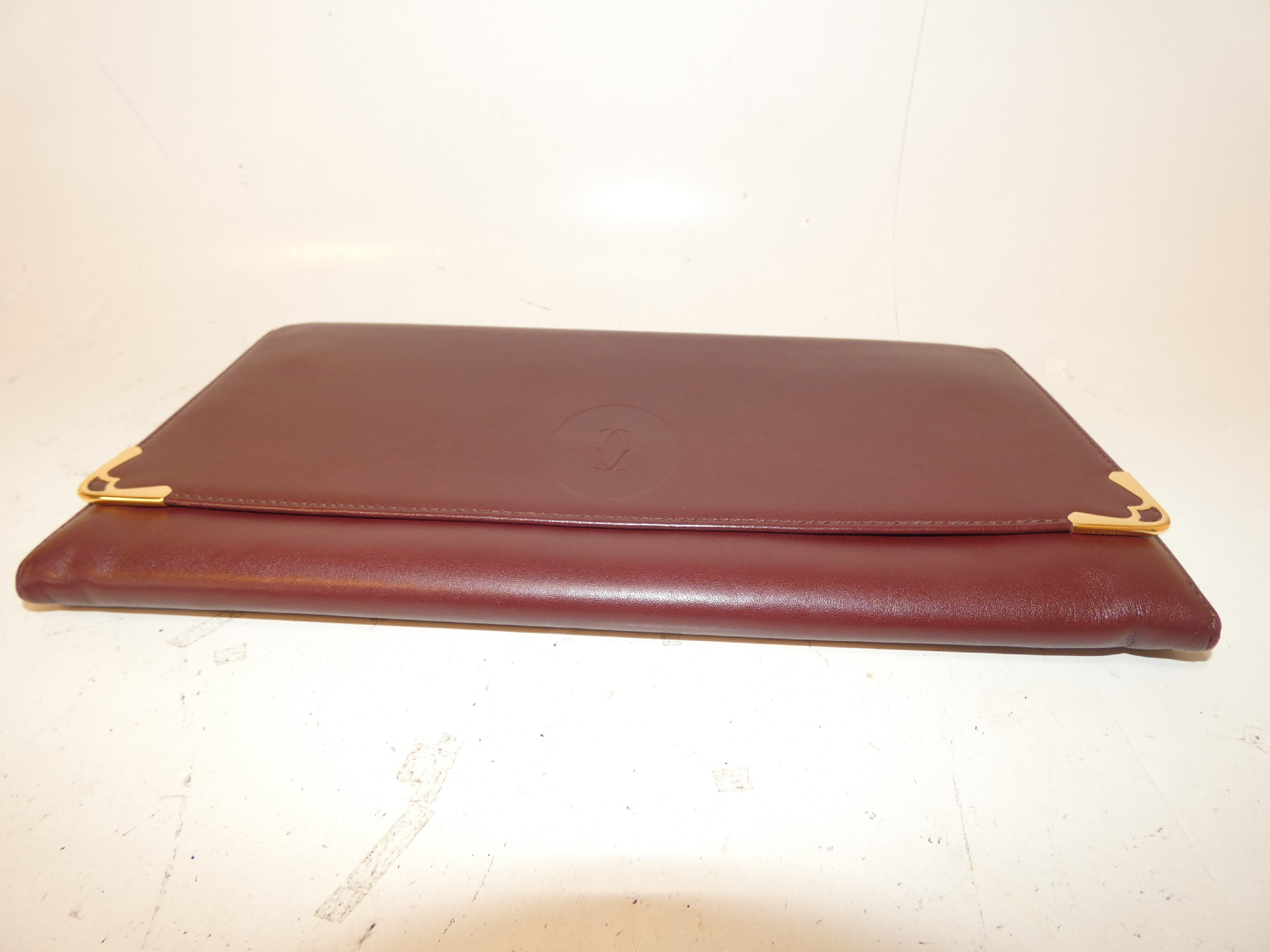 Bordeaux Leather Second Clutch Bag — view 4