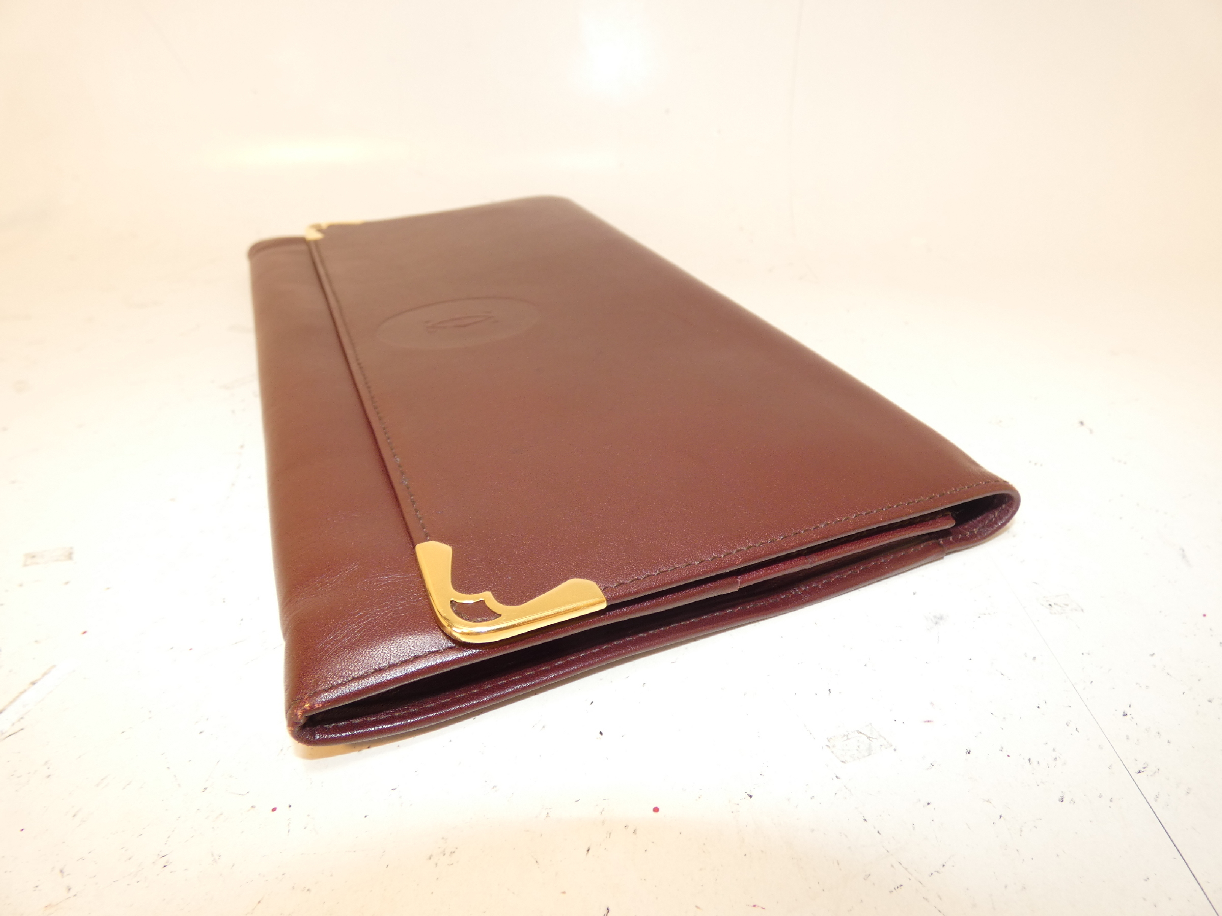 Bordeaux Leather Second Clutch Bag — view 6