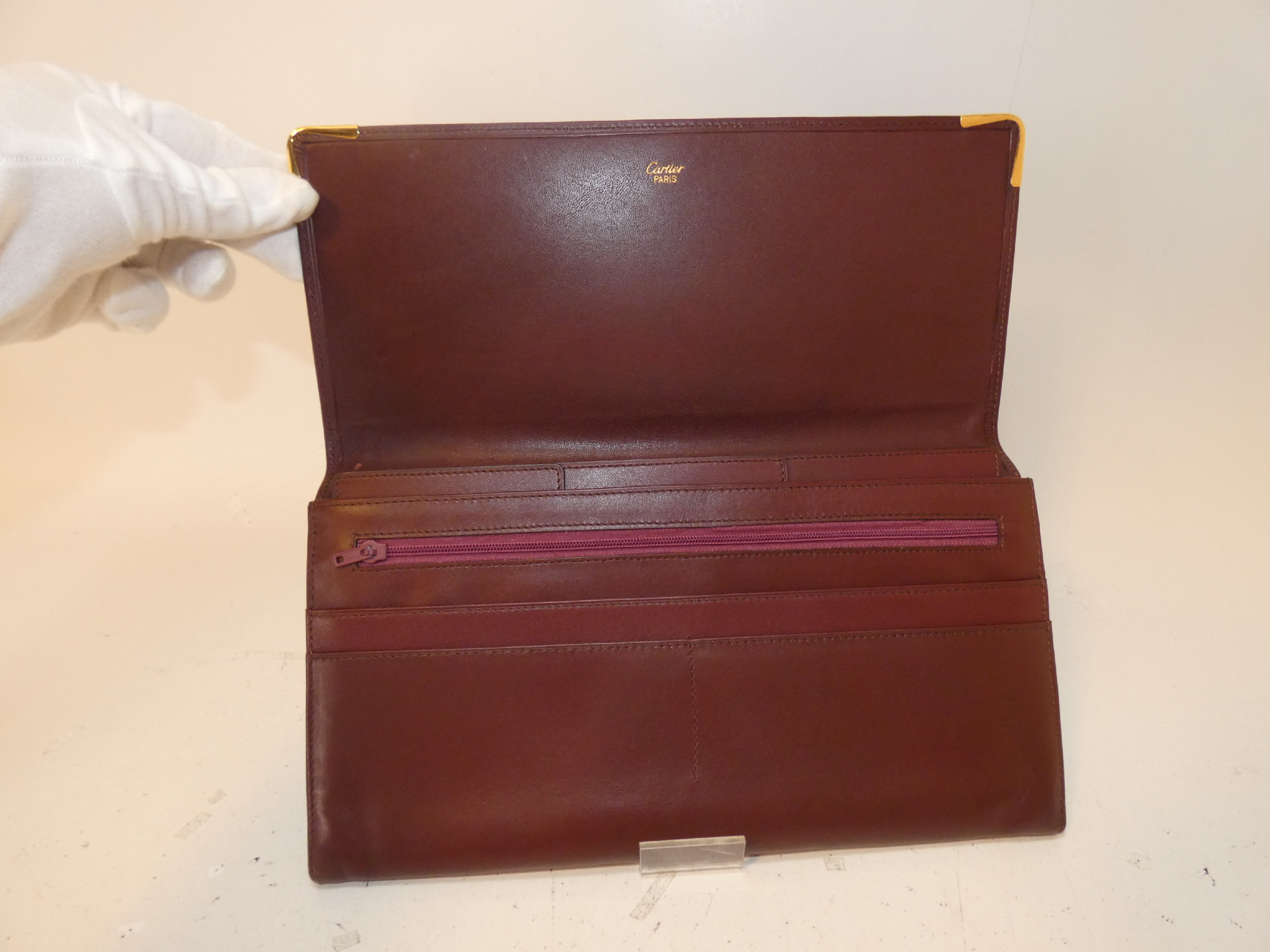 Bordeaux Leather Second Clutch Bag — view 7