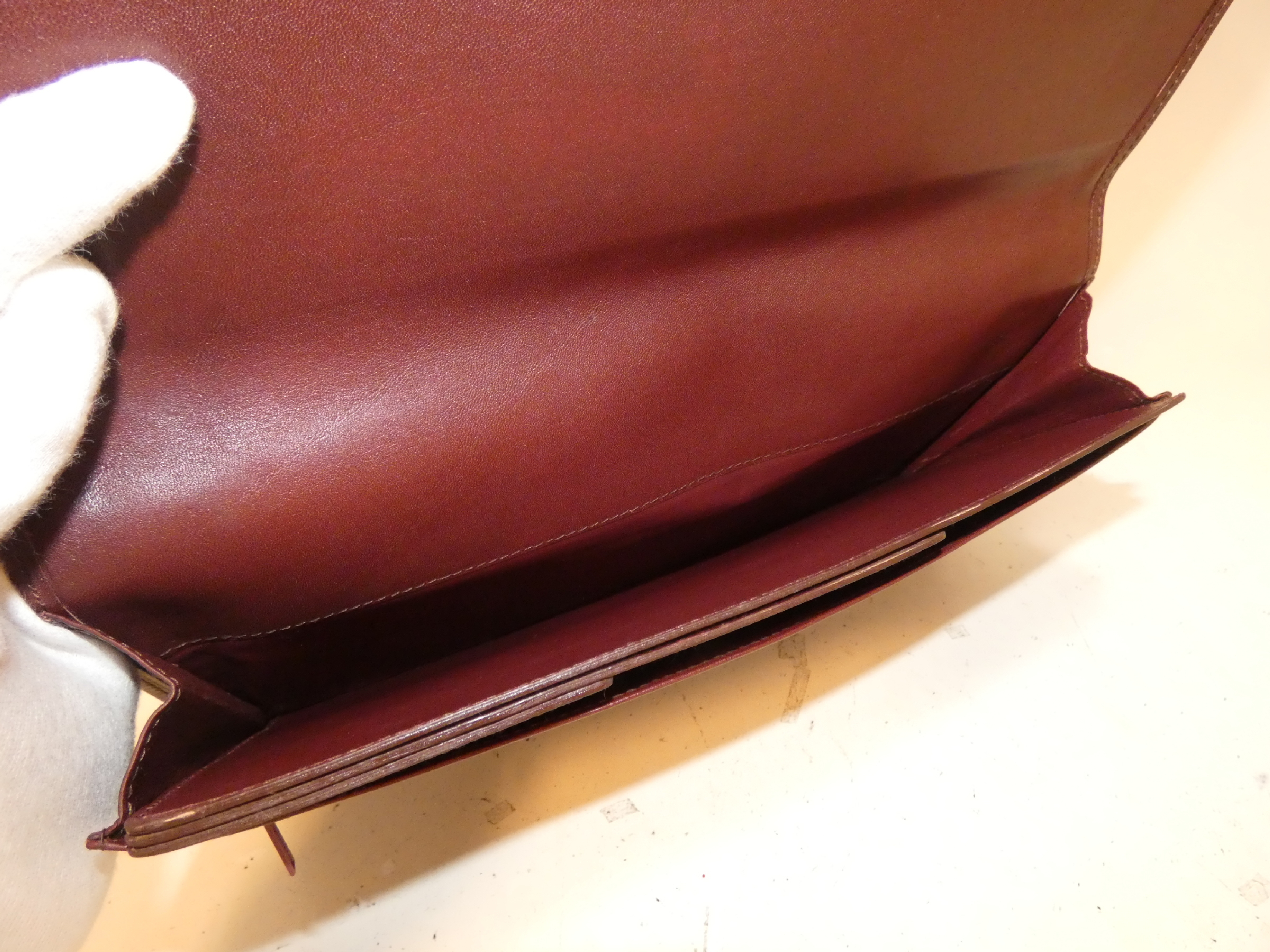 Bordeaux Leather Second Clutch Bag — view 8