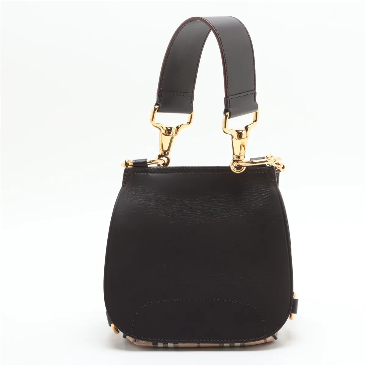 Nova Check PVC x Leather 2WAY Shoulder Bag Brown x Beige — view 2