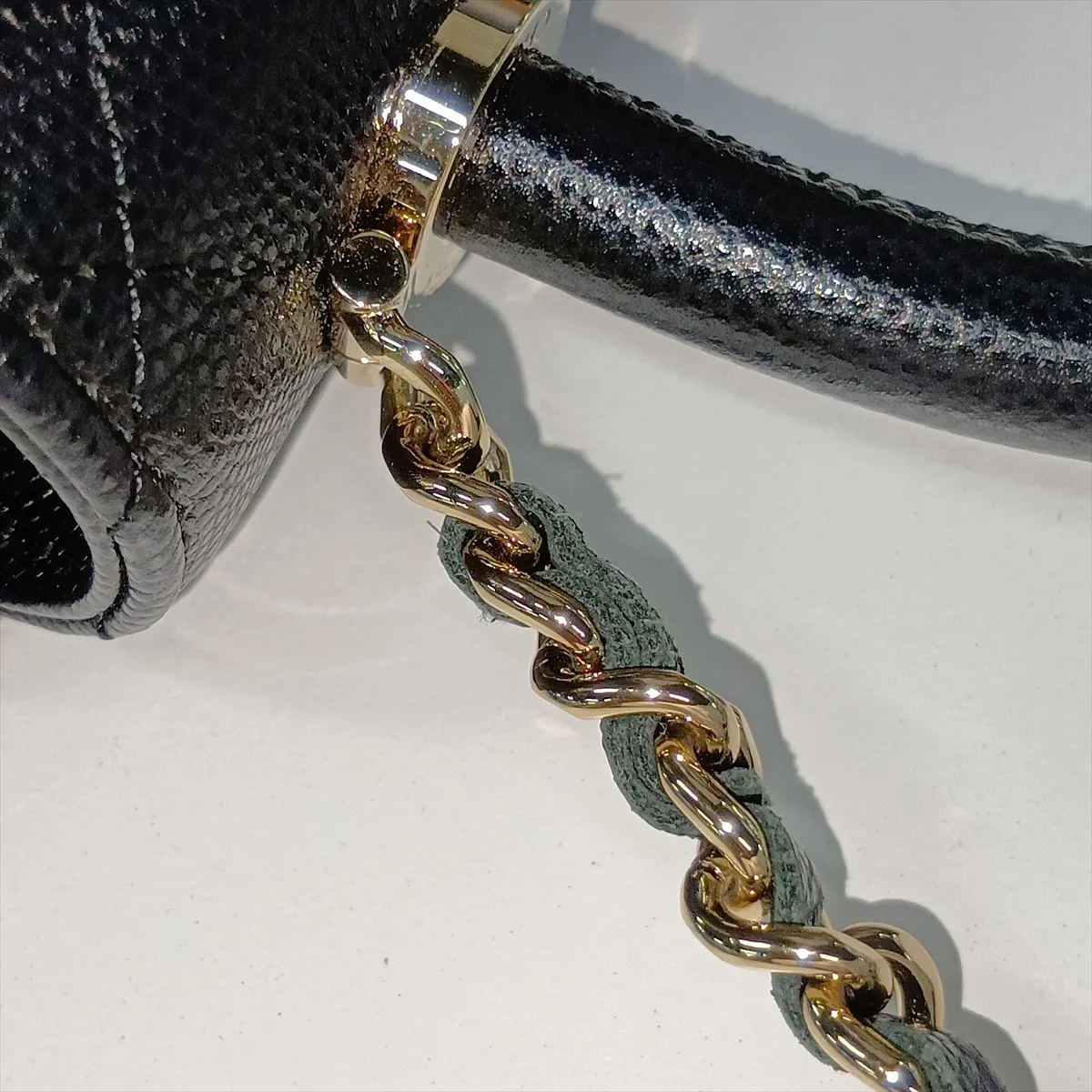 Coco Handle Caviar Skin 2-Way Handbag Matelassé Black Gold Hardware A9A8L830 Random Serial Number — view 14