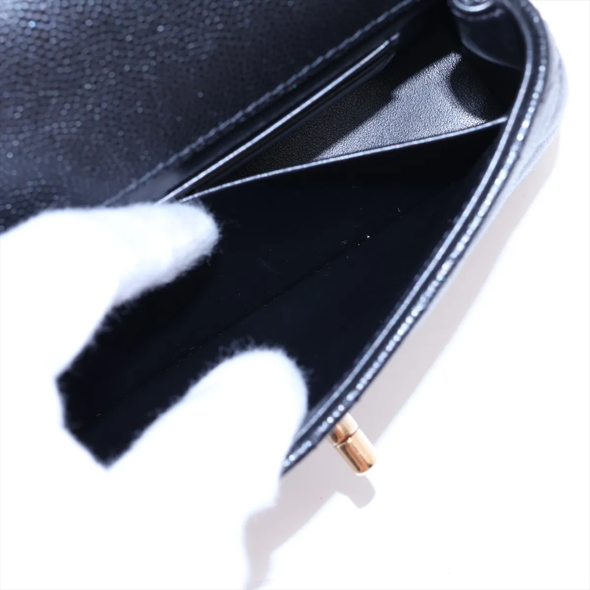 Coco Handle Caviar Skin 2-Way Handbag Matelassé Black Gold Hardware A9A8L830 Random Serial Number — view 9
