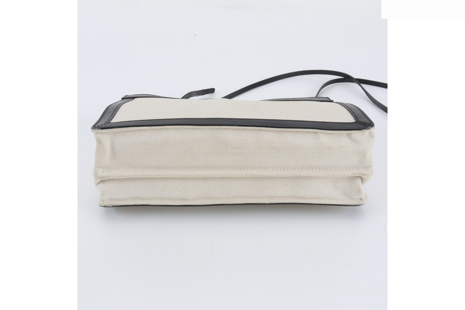 Navy Leather and Canvas Shoulder Bag — view 5