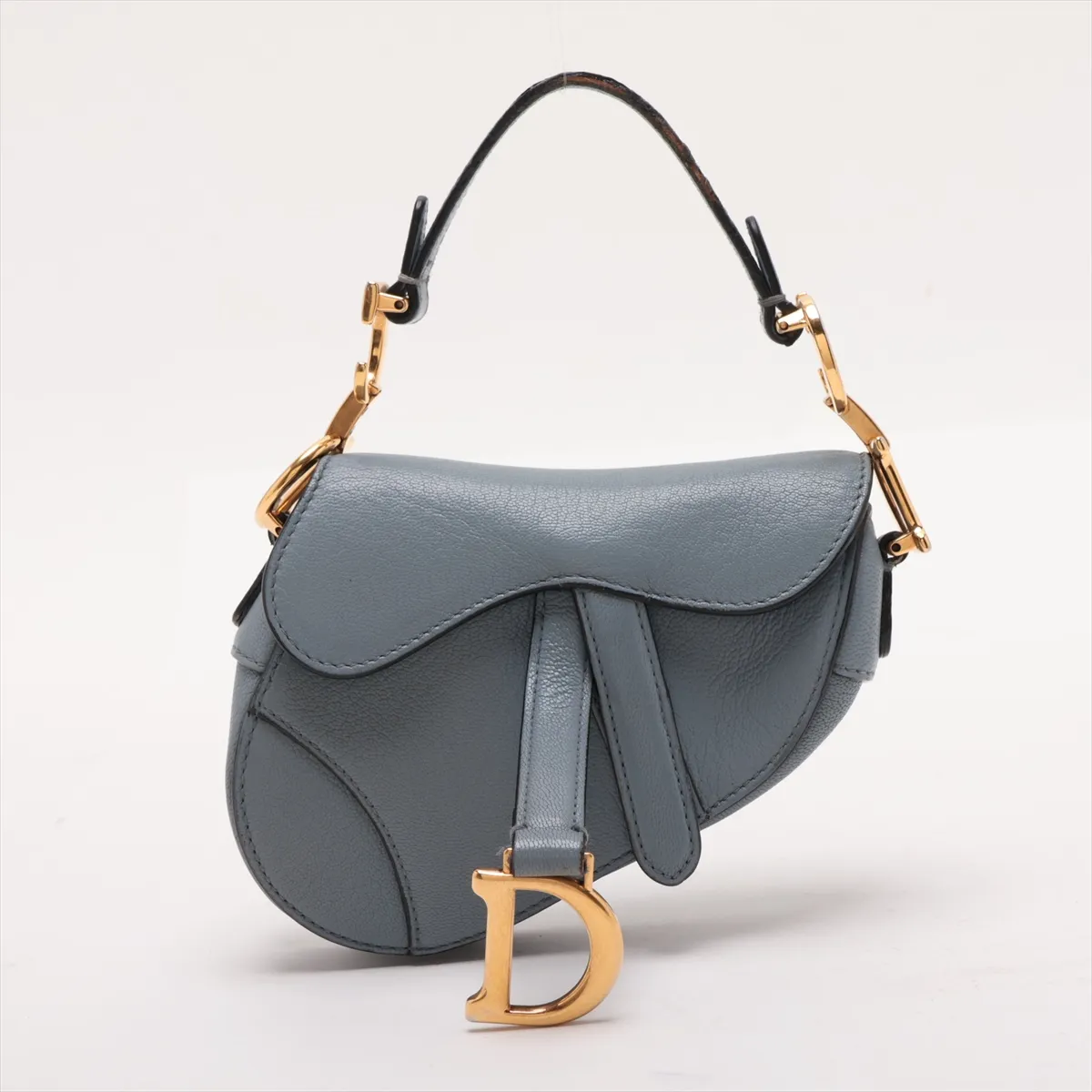 Saddle Bag Leather Handbag Blue