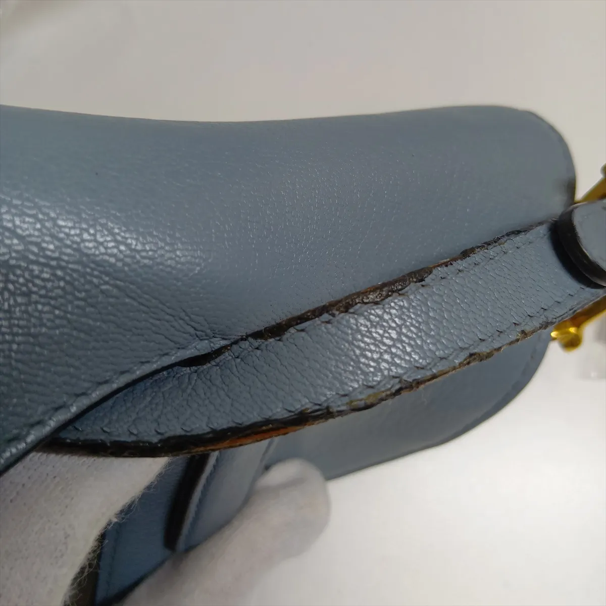 Saddle Bag Leather Handbag Blue — view 11
