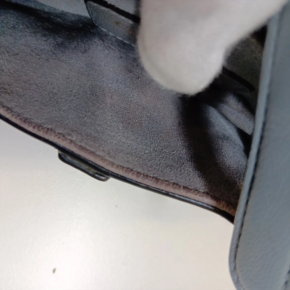 Saddle Bag Leather Handbag Blue — view 12
