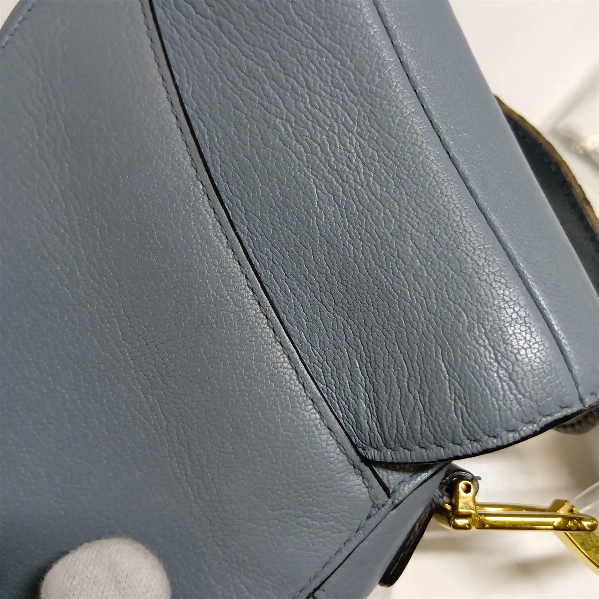 Saddle Bag Leather Handbag Blue — view 13