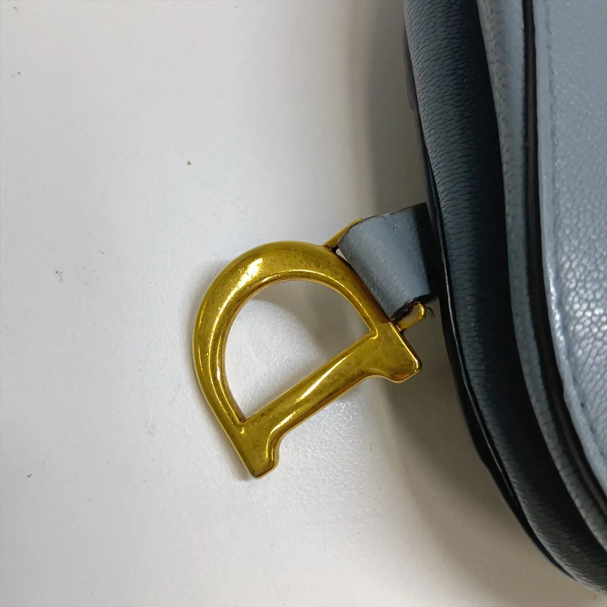 Saddle Bag Leather Handbag Blue — view 14