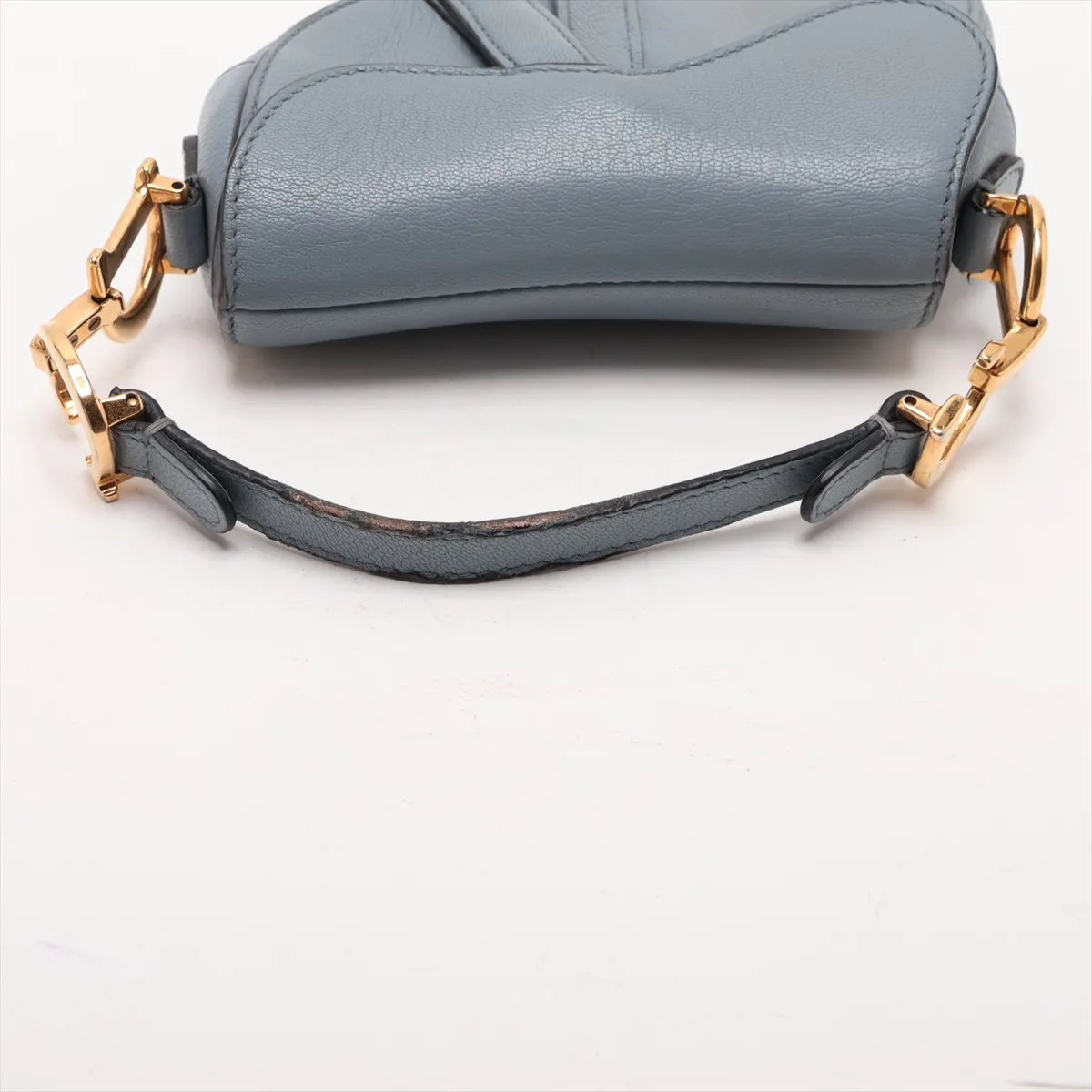 Saddle Bag Leather Handbag Blue — view 5