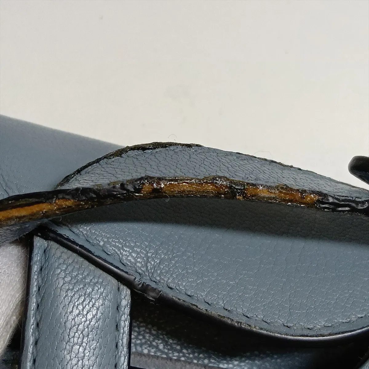 Saddle Bag Leather Handbag Blue — view 10