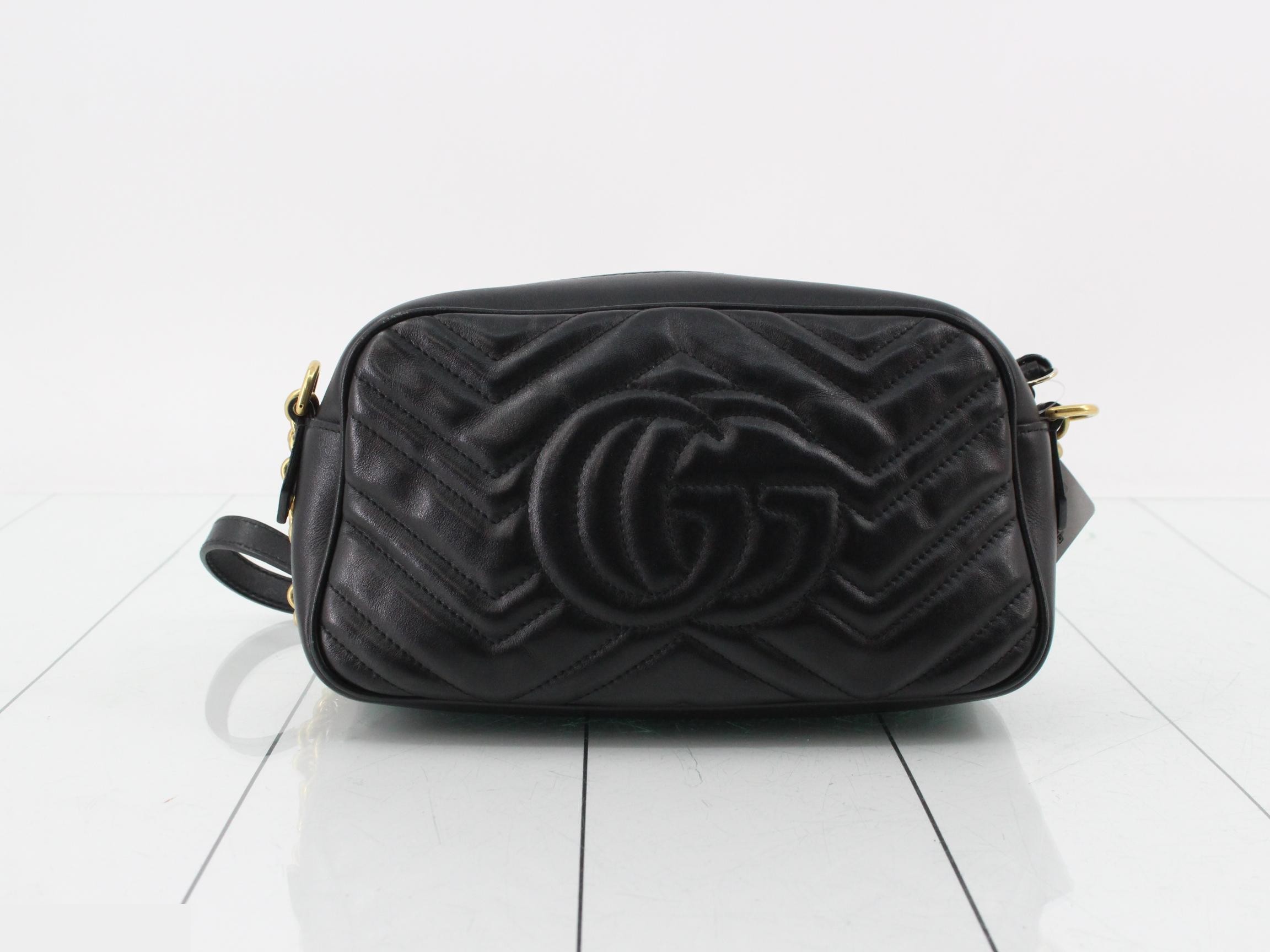 Marmont Shoulder Bag, Noir (Black), Quilted, 447632 — view 2