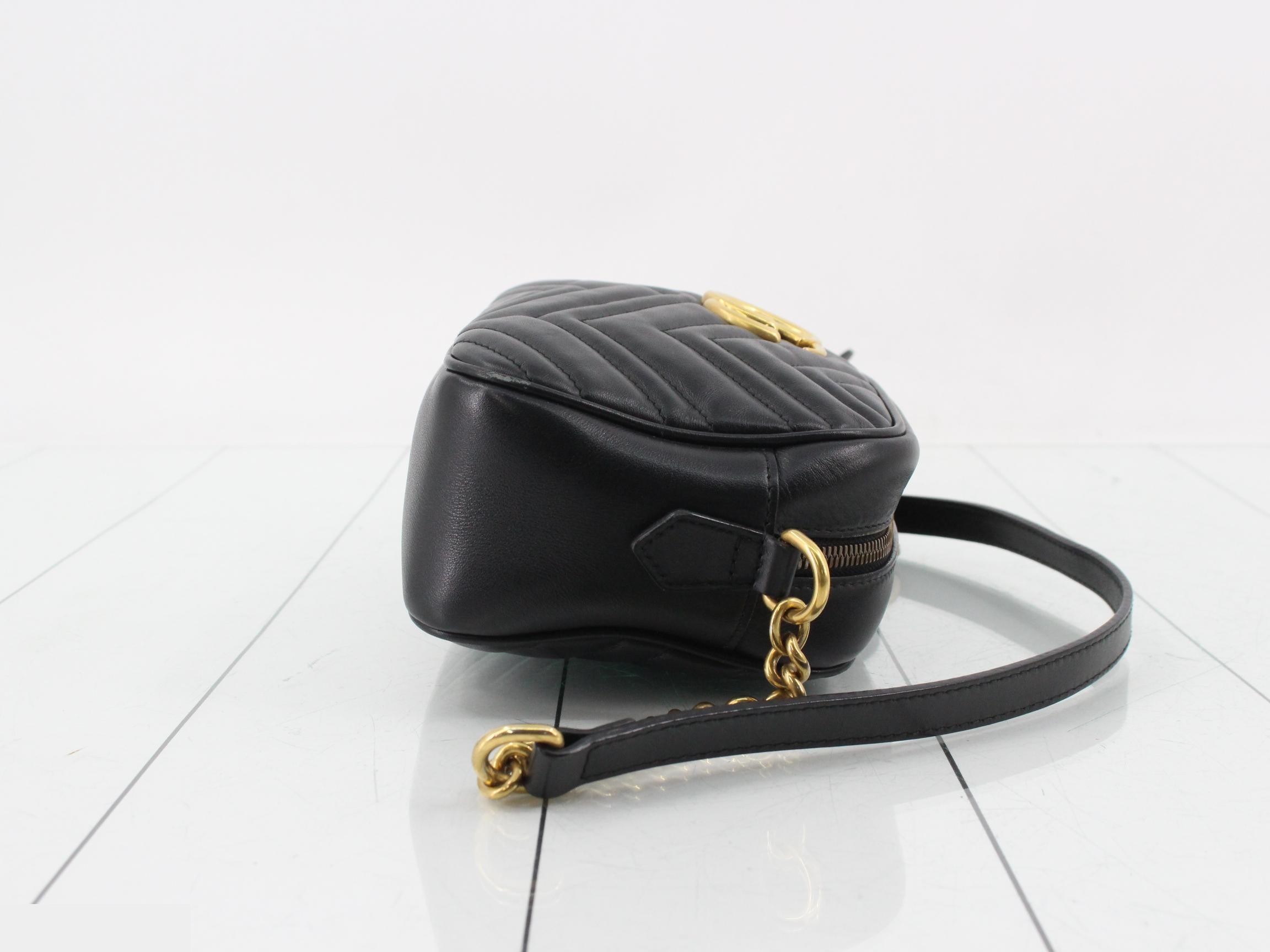 Marmont Shoulder Bag, Noir (Black), Quilted, 447632 — view 3
