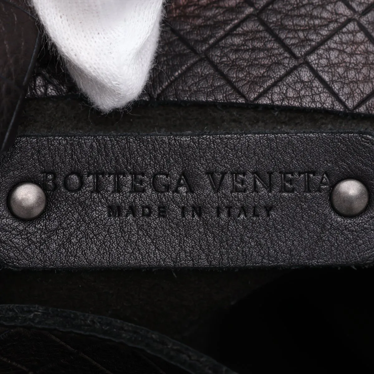 Intreccio Leather Shoulder Bag, Black — view 10