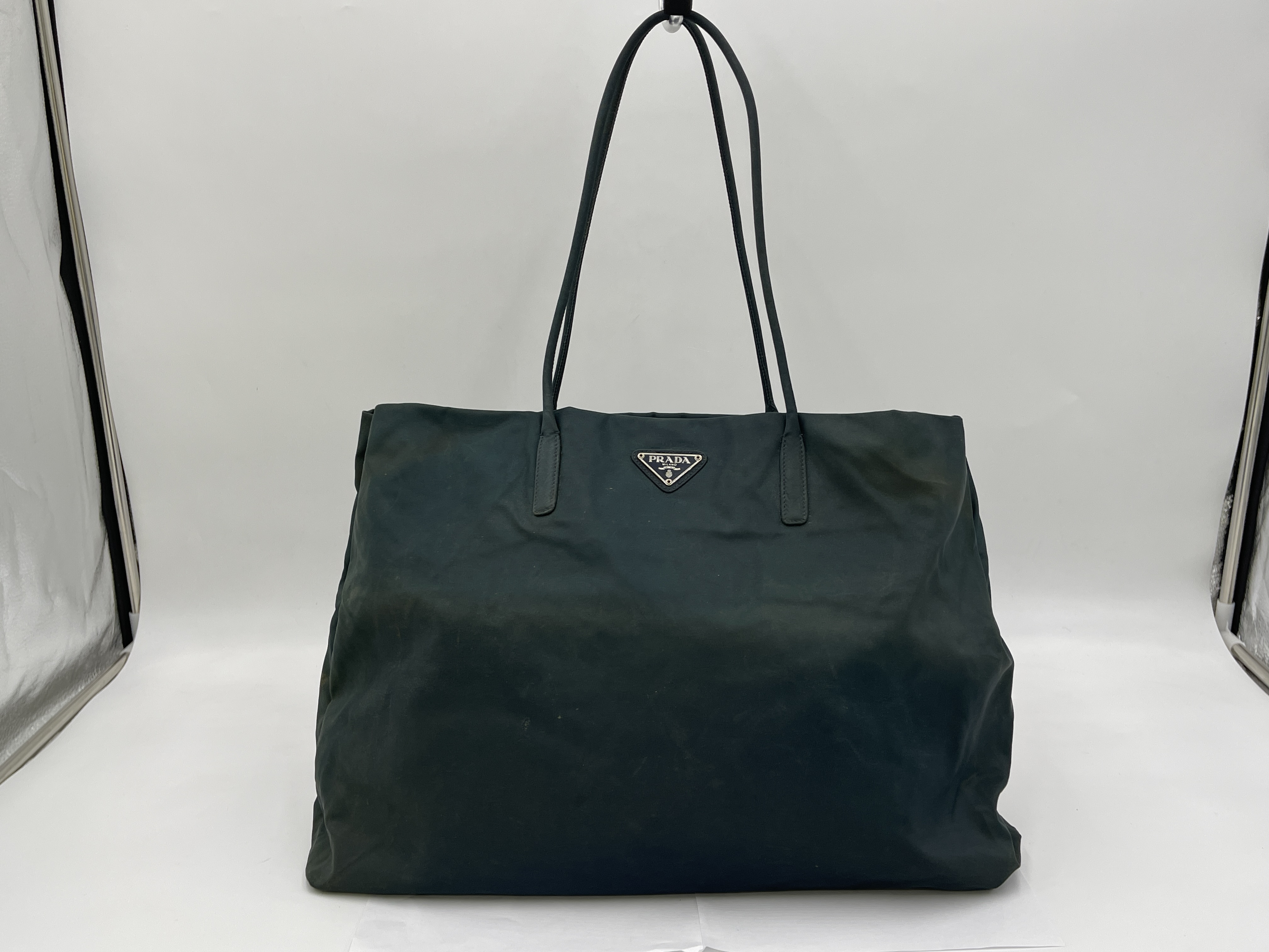 Nylon Triangle Logo Tote Bag