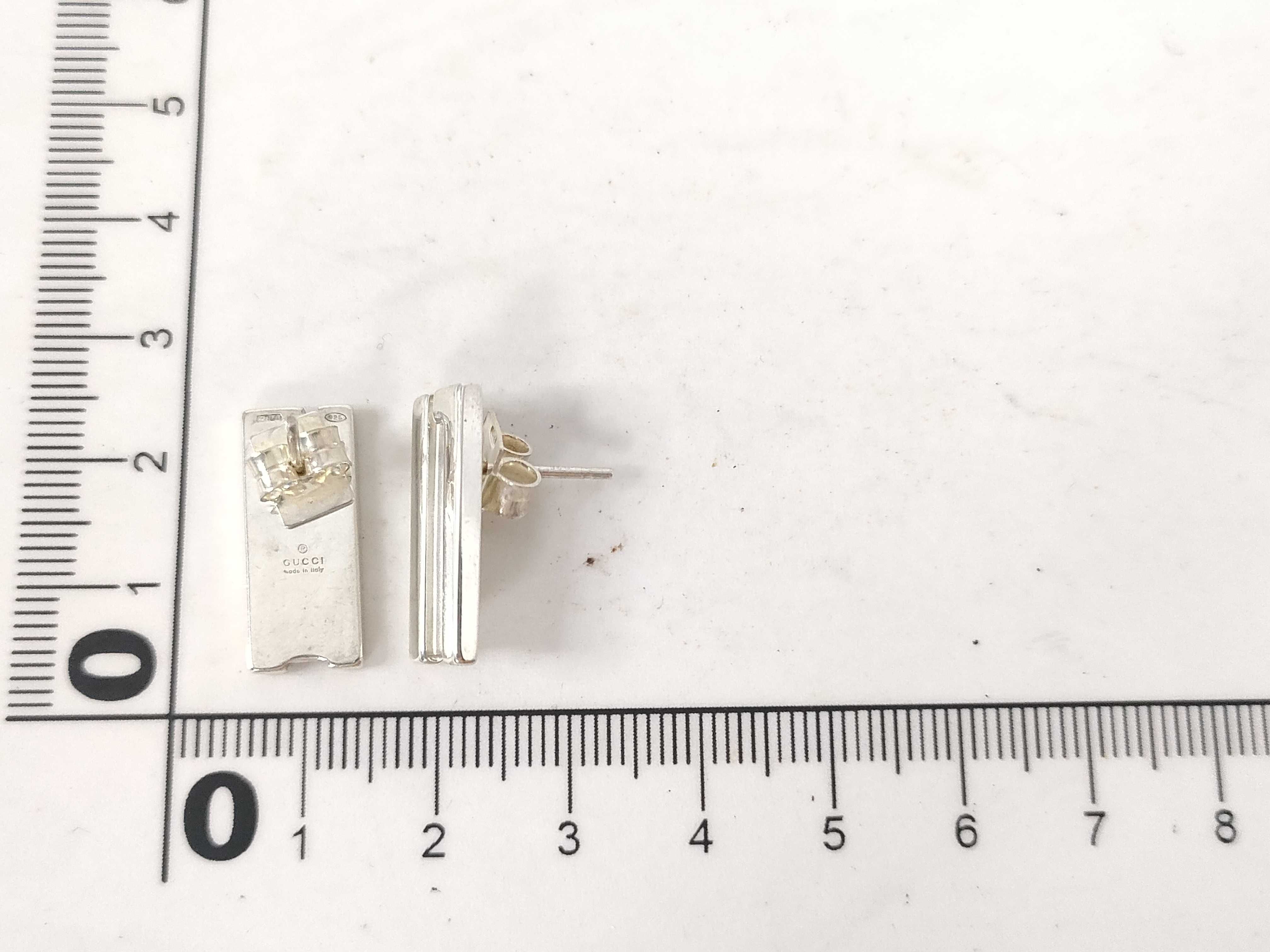 G-logo Square Sterling Silver 925 Earrings — view 8