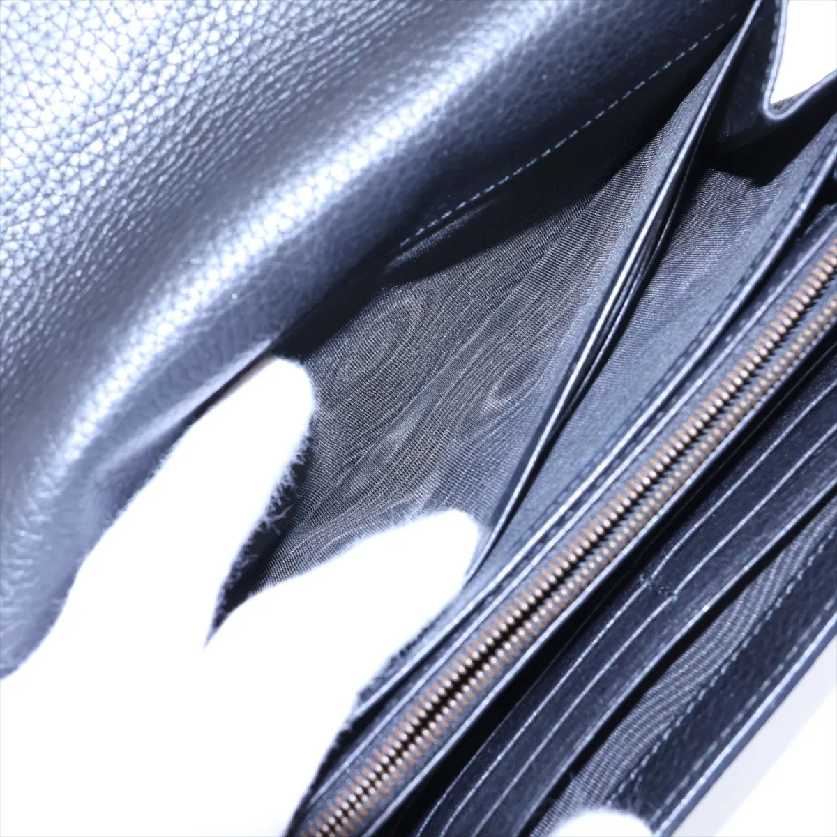 GG Marmont Leather Chain Wallet, Black, 401232 — view 11