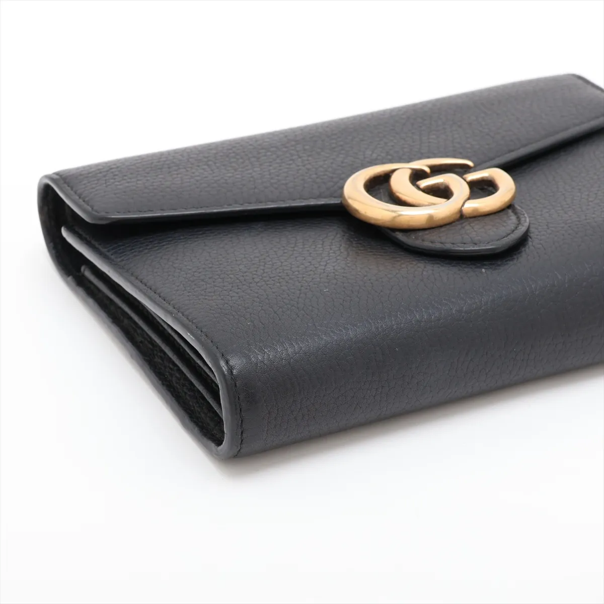 GG Marmont Leather Chain Wallet, Black, 401232 — view 4