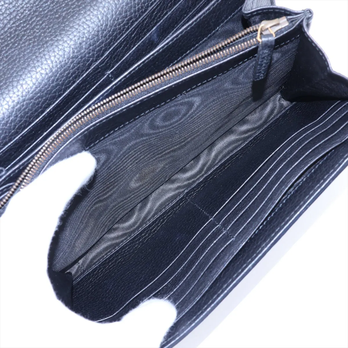 GG Marmont Leather Chain Wallet, Black, 401232 — view 9