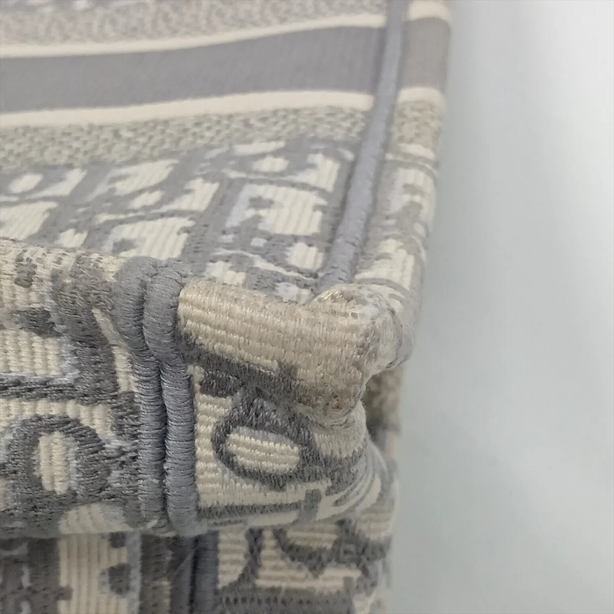 Oblique Book Tote Medium Canvas Tote Bag, Gray — view 13