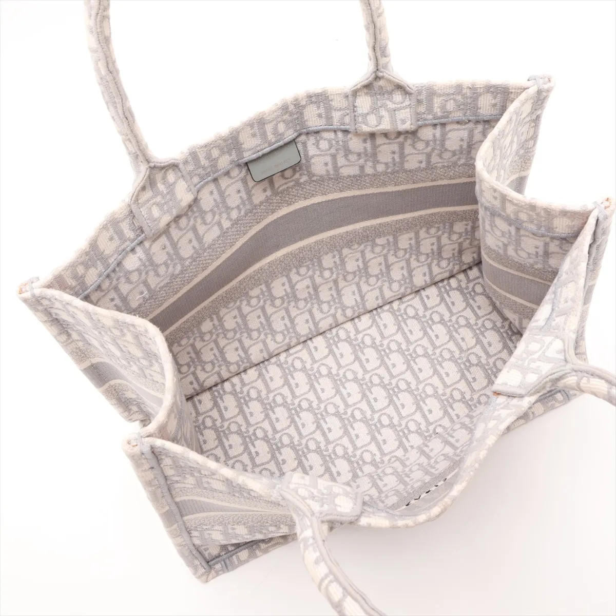 Oblique Book Tote Medium Canvas Tote Bag, Gray — view 7