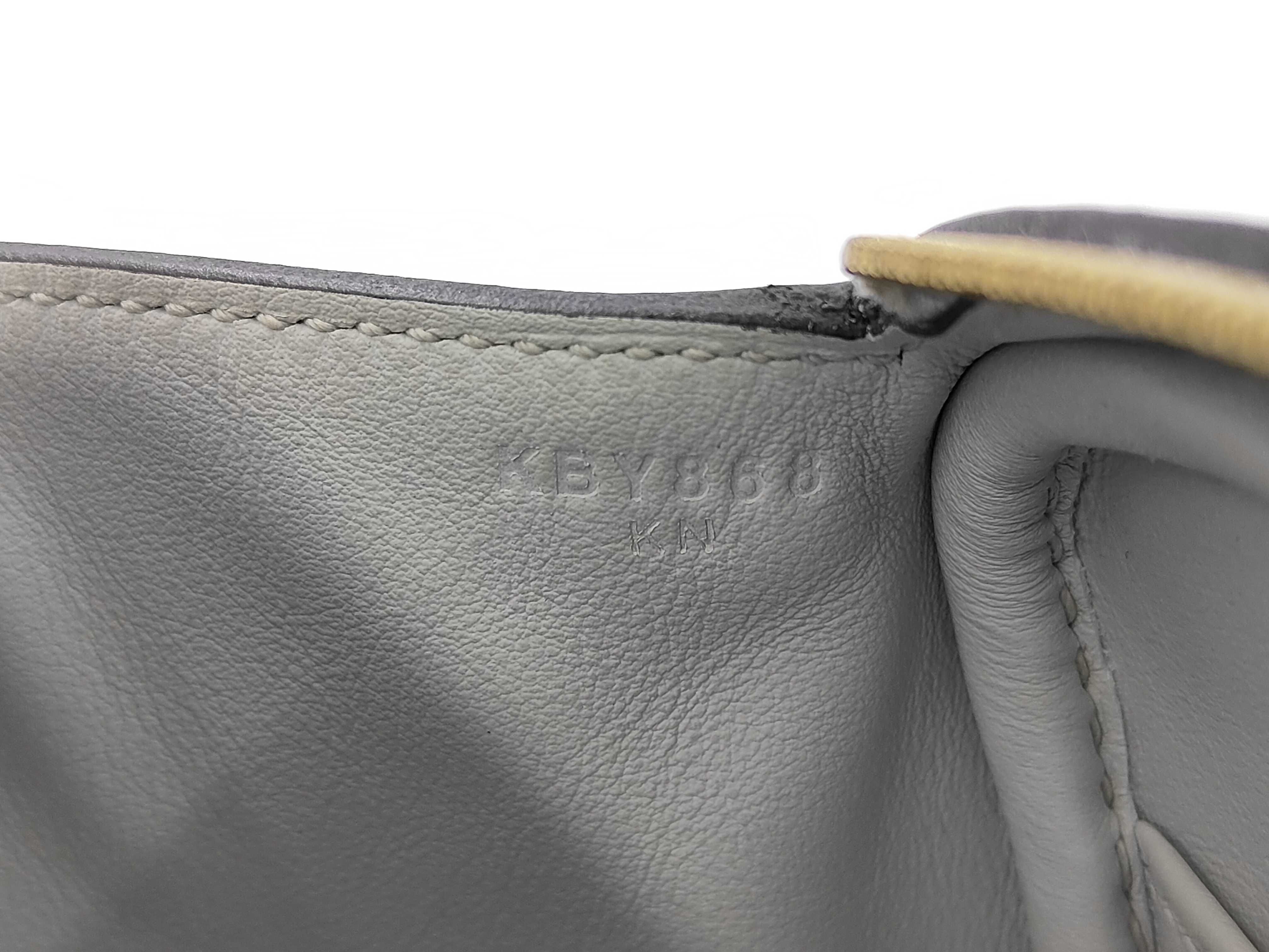 Lindy Mini Shoulder Bag in Taurillon Clemence Leather, Gris Perle, with Dust Bag — view 10