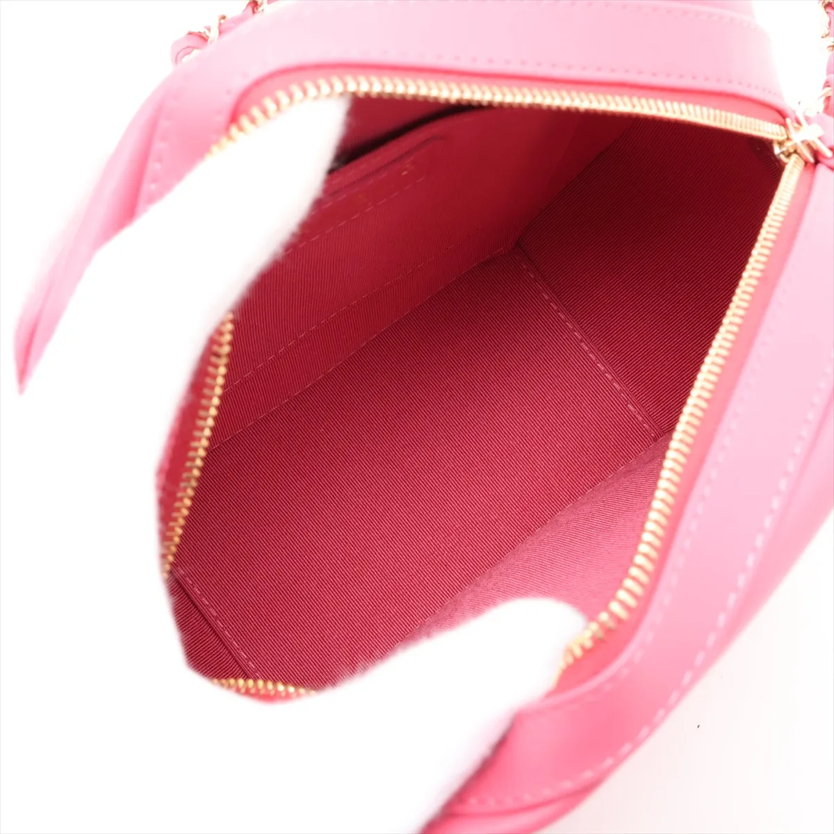 Coco Mark Lambskin Chain Shoulder Bag, Pink with Gold Hardware, AS1235 — view 6