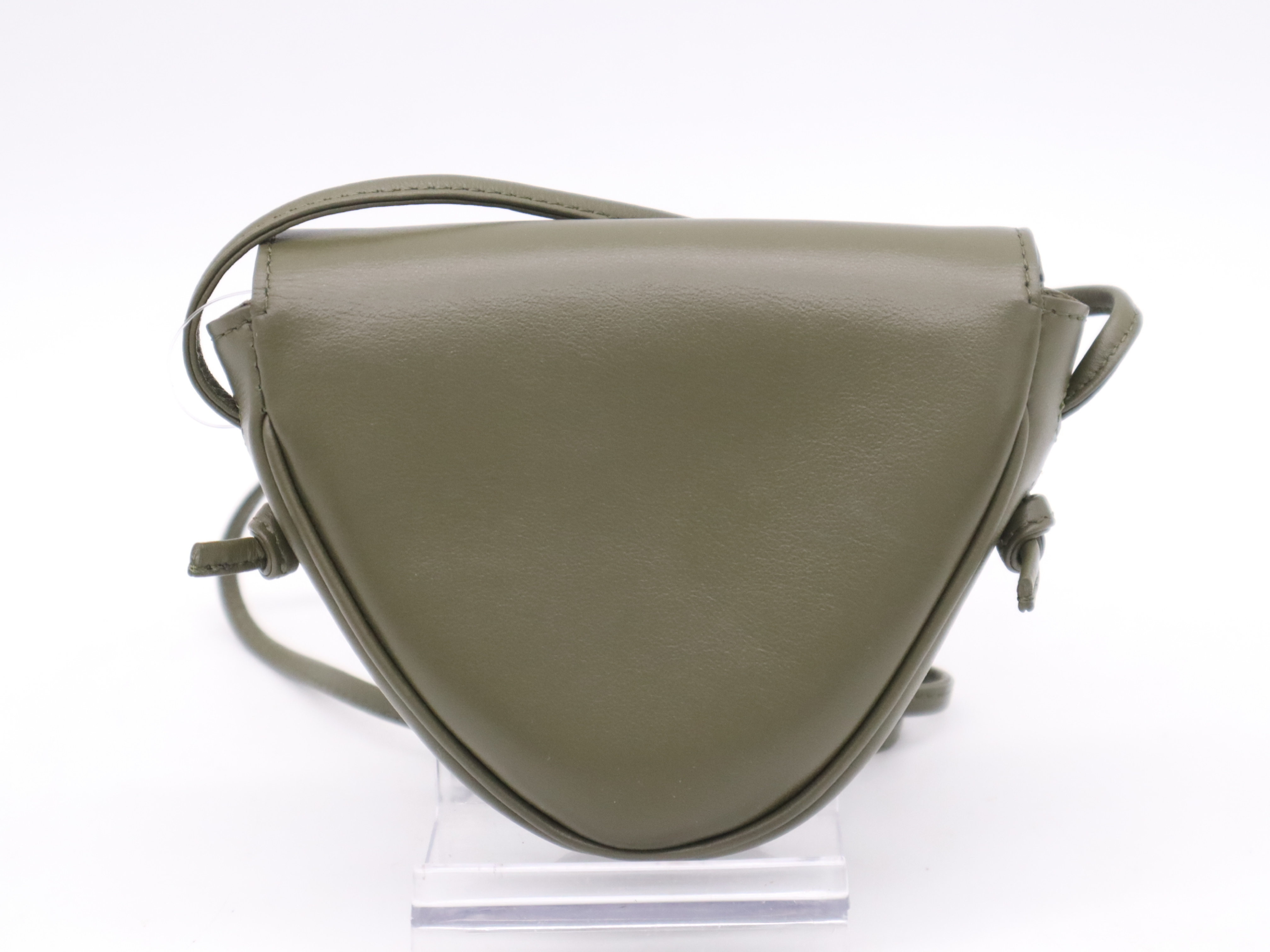 Leather Logo Triangle Shoulder Bag (Comes with Box and Dust Bag) — view 2