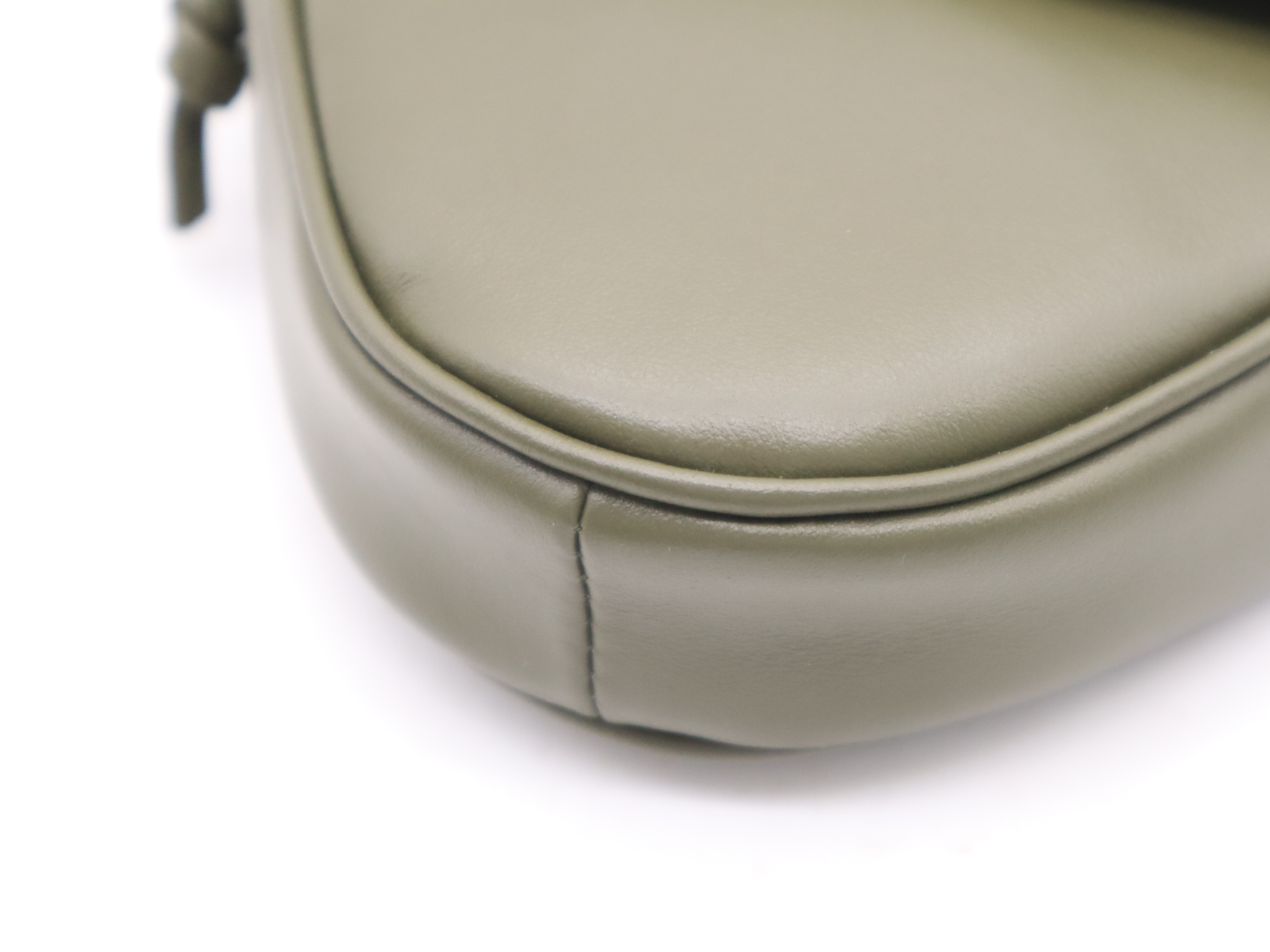 Leather Logo Triangle Shoulder Bag (Comes with Box and Dust Bag) — view 9