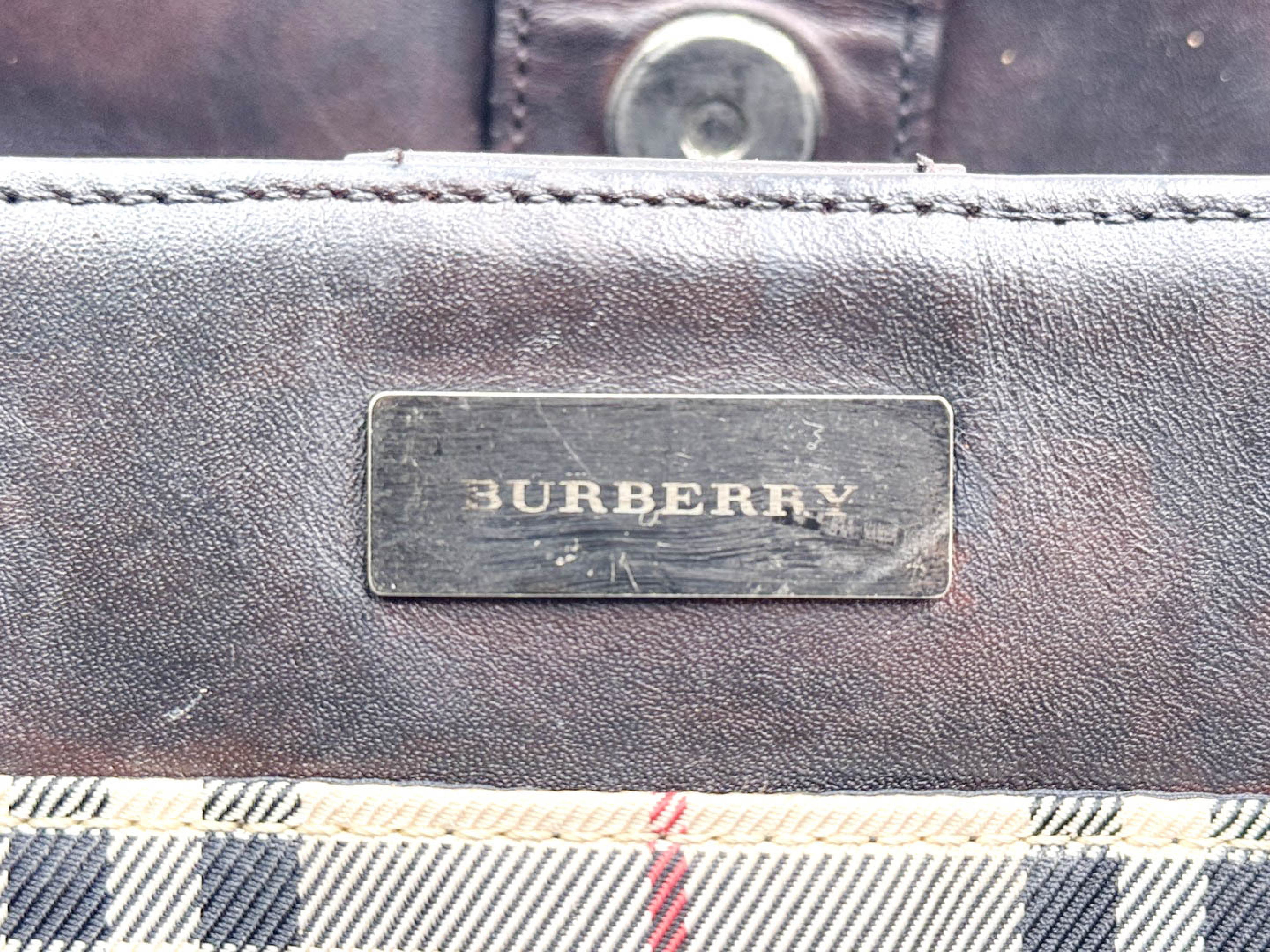 Nova Check Leather Handbag — view 8
