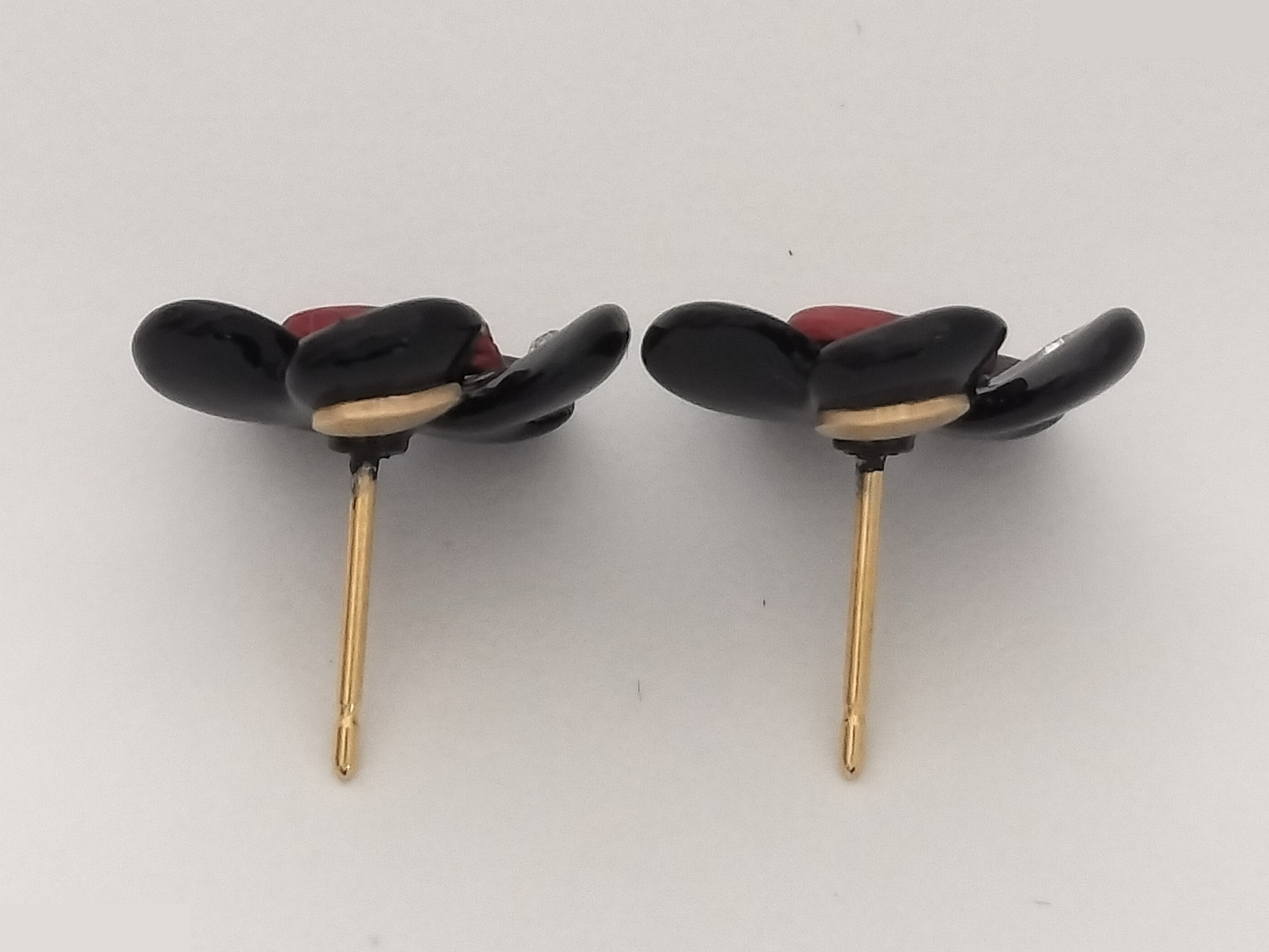 Coco Camellia Black Earrings — view 6