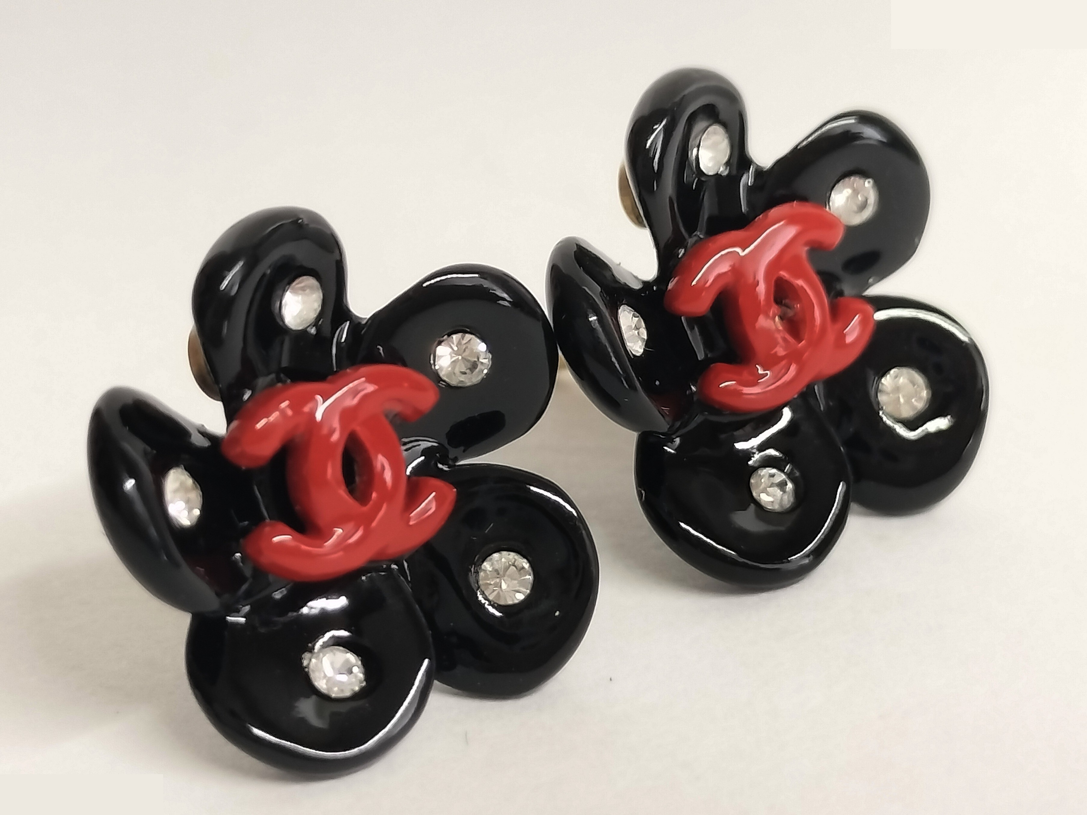 Coco Camellia Black Earrings — view 7