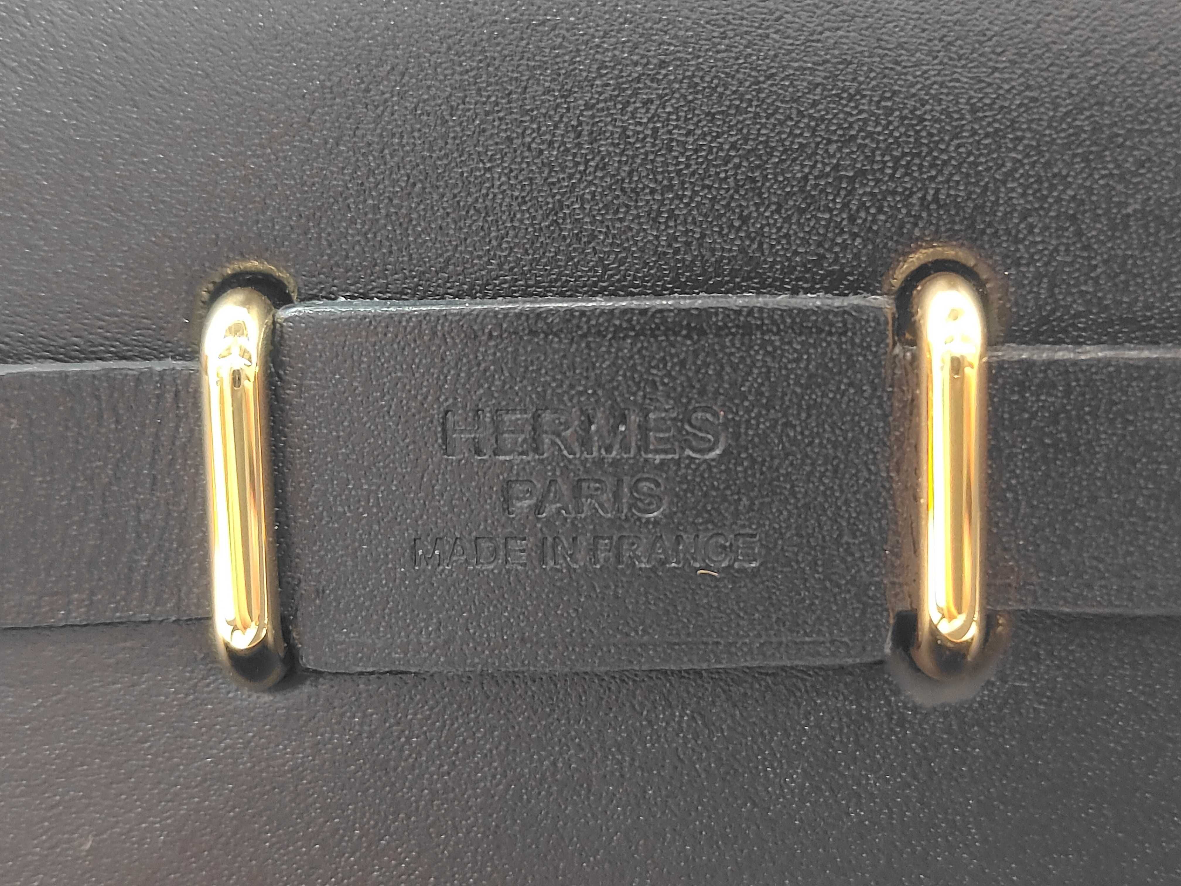 Herbag Zip 20 Mini Black/Black with Gold Hardware, K Stamp, Shoulder Bag — view 11