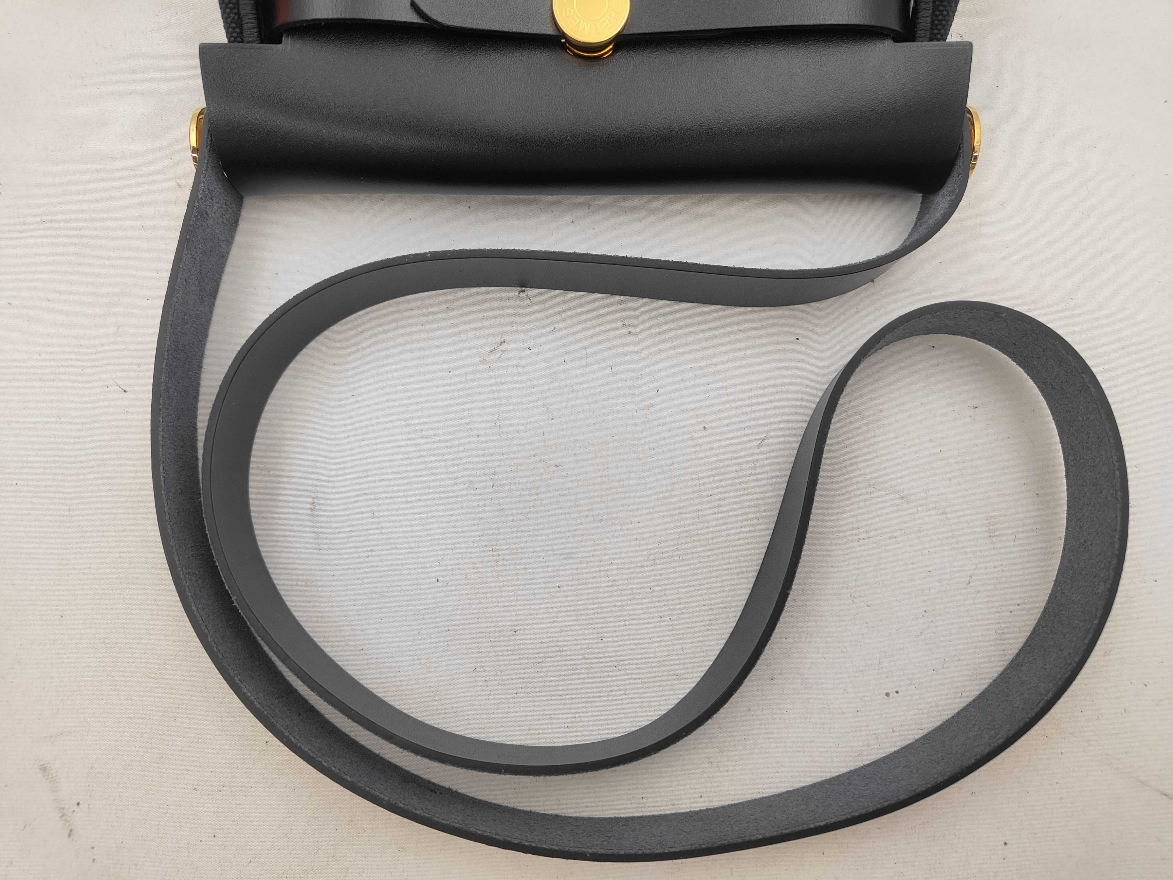 Herbag Zip 20 Mini Black/Black with Gold Hardware, K Stamp, Shoulder Bag — view 3