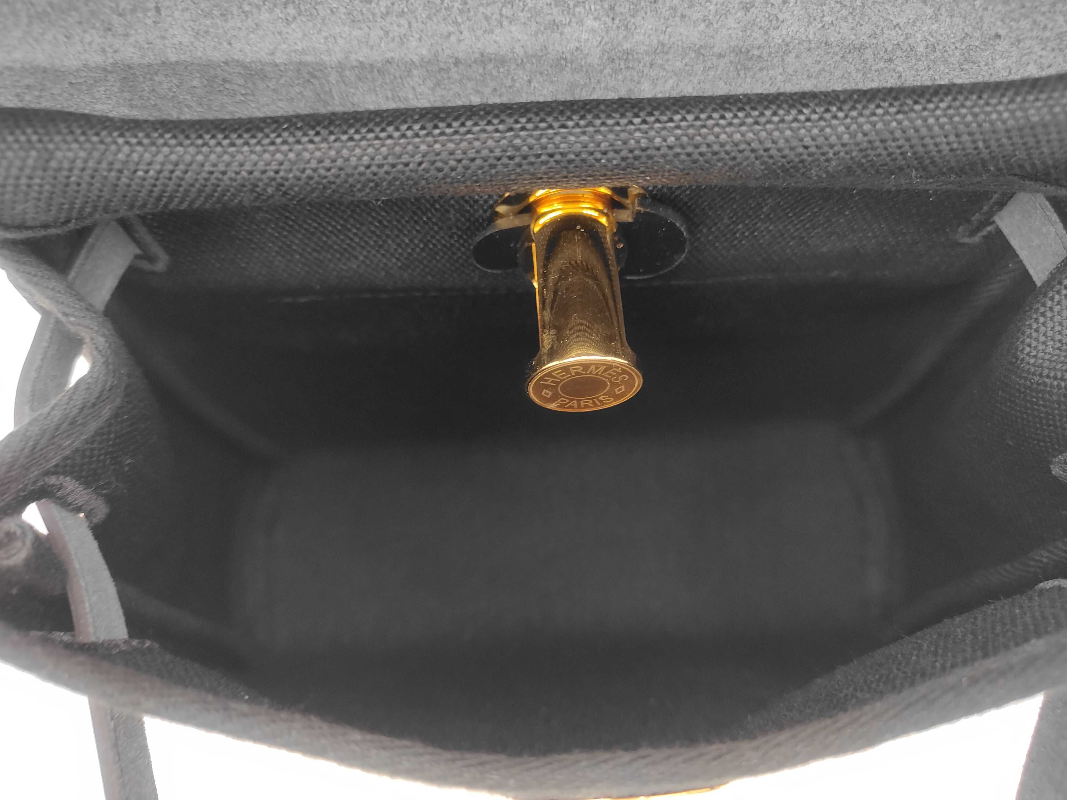 Herbag Zip 20 Mini Black/Black with Gold Hardware, K Stamp, Shoulder Bag — view 8