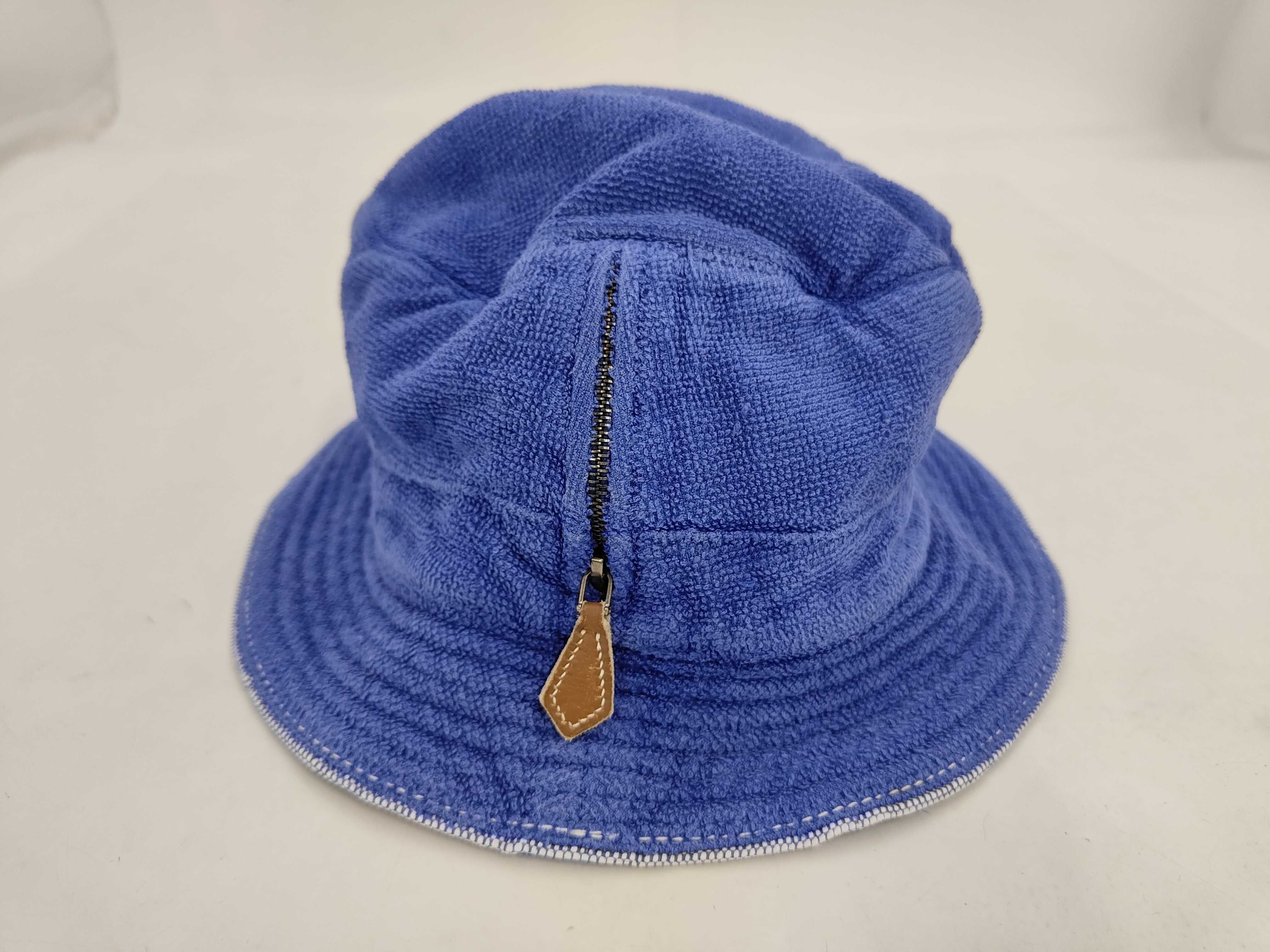 Zip Bucket Hat, Terry Cloth, Blue, Size 58, Other Accessories — view 2