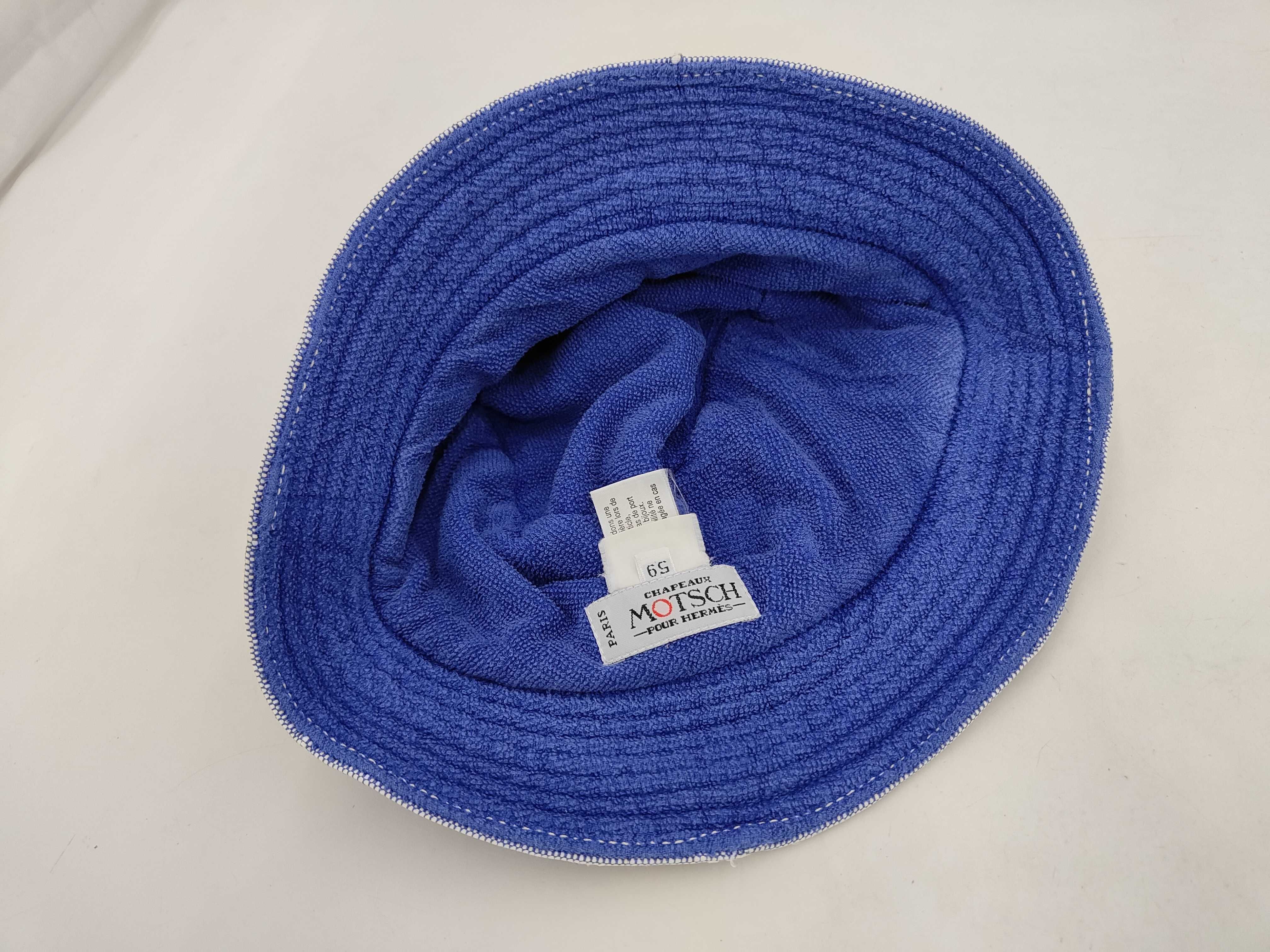 Zip Bucket Hat, Terry Cloth, Blue, Size 58, Other Accessories — view 6