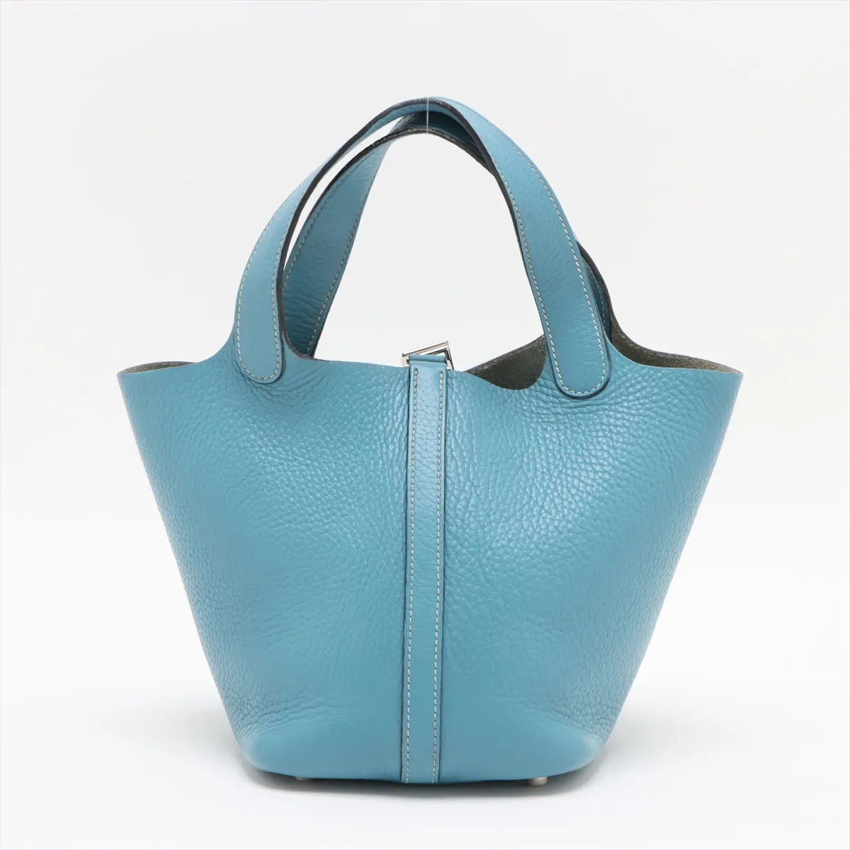 Picotin 18 PM Taurillon Clemence Blue Jean Silver hardware I:2005 — view 2