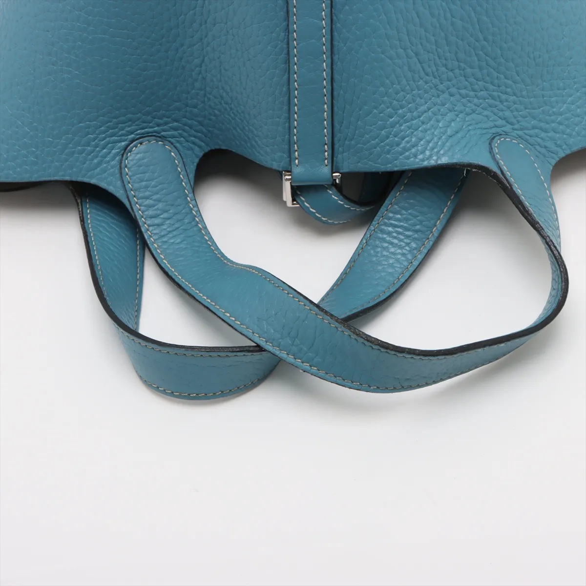 Picotin 18 PM Taurillon Clemence Blue Jean Silver hardware I:2005 — view 5