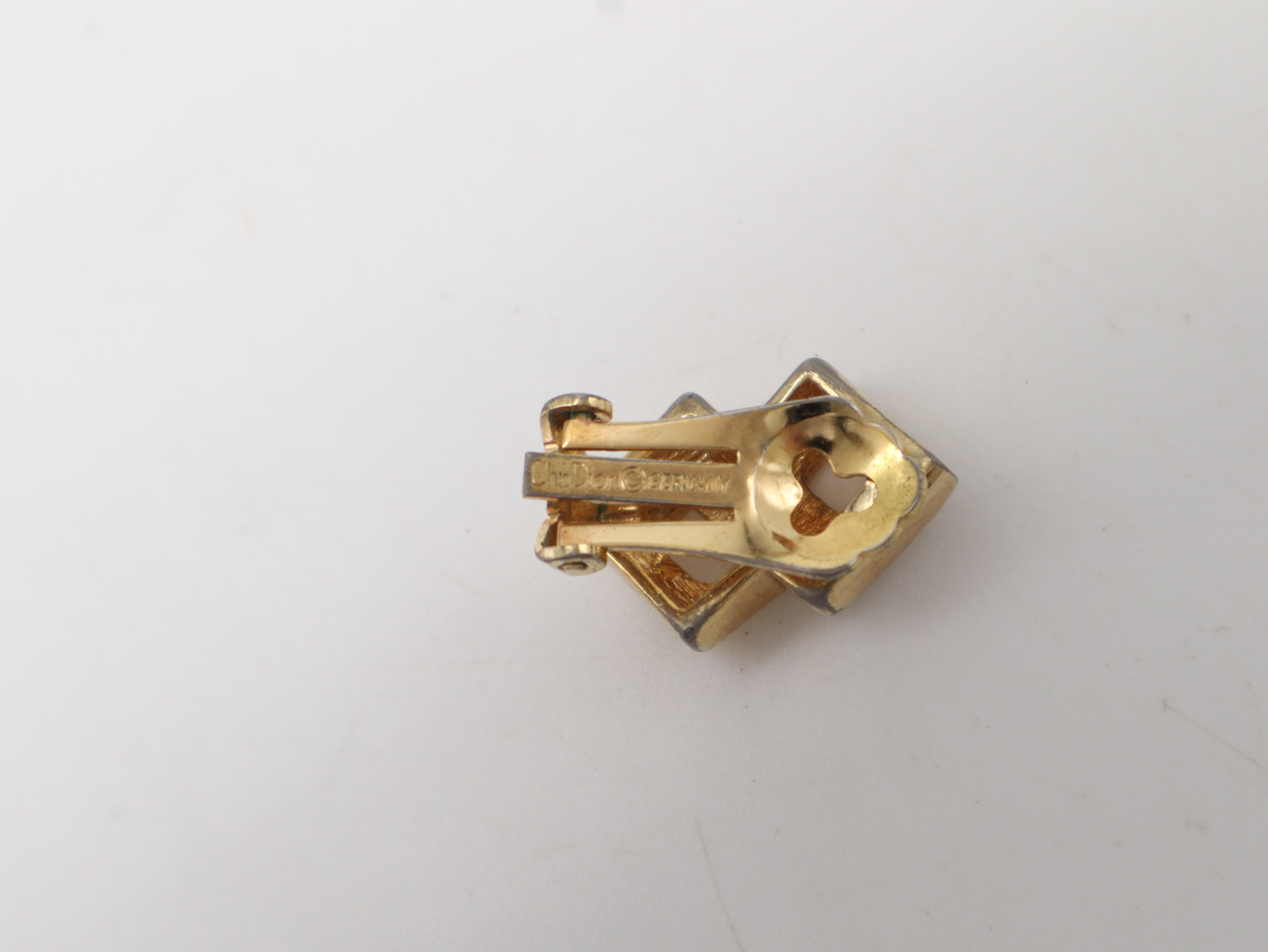 GP x Rhinestone Earrings Double Square Earrings — view 4