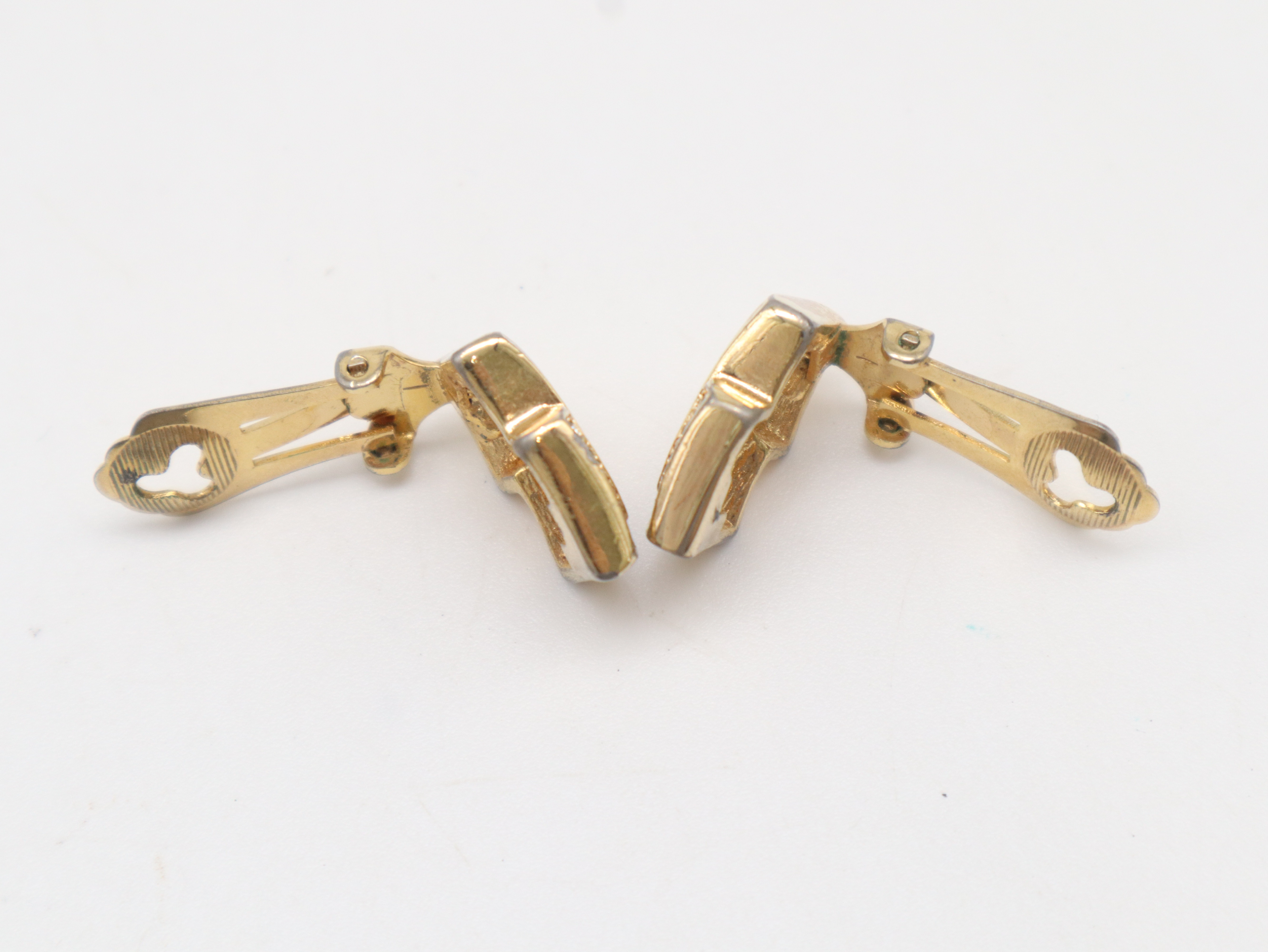 GP x Rhinestone Earrings Double Square Earrings — view 6