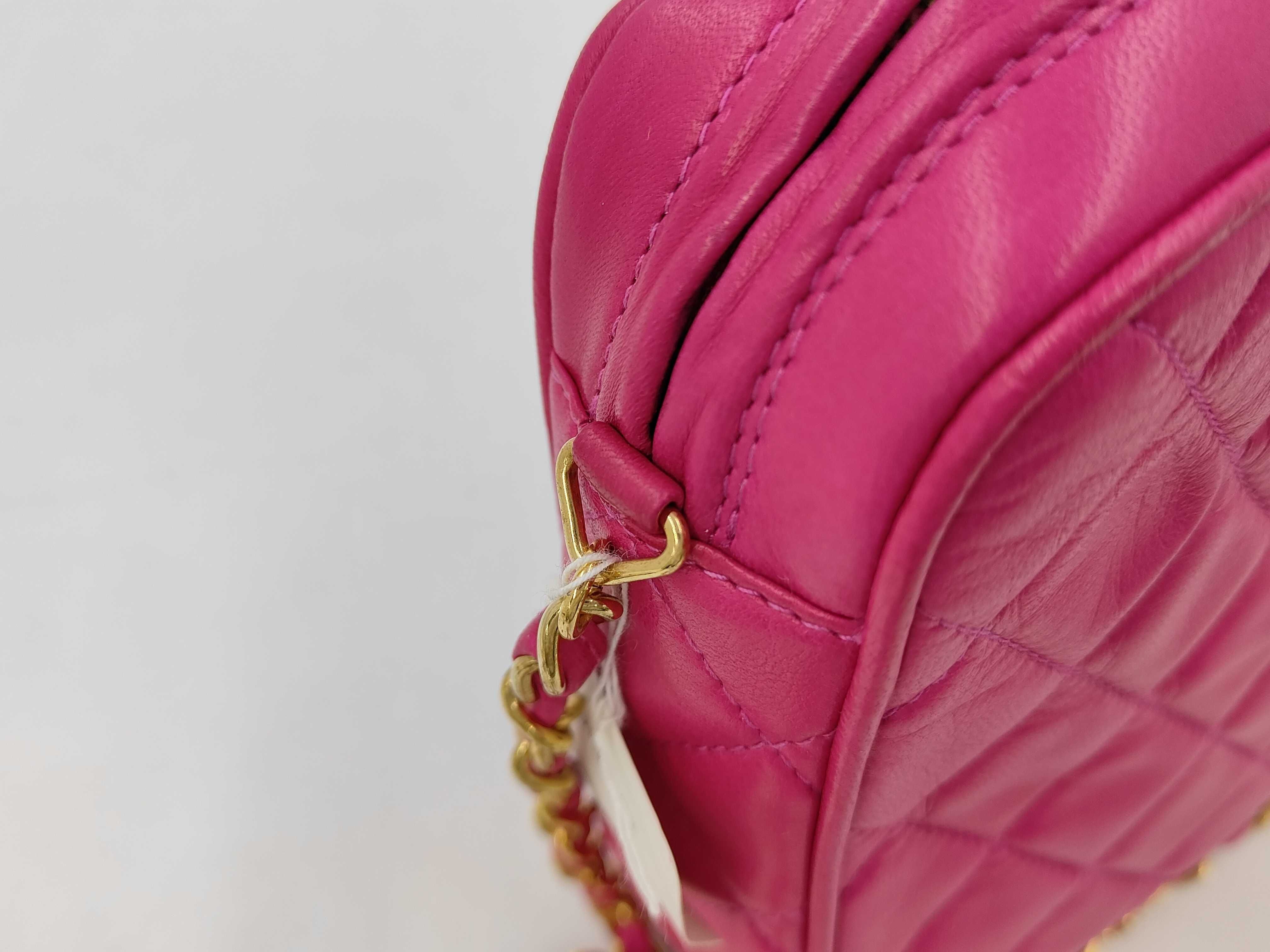 Lambskin Coco Mark Fringe Chain Pink Shoulder Bag — view 8