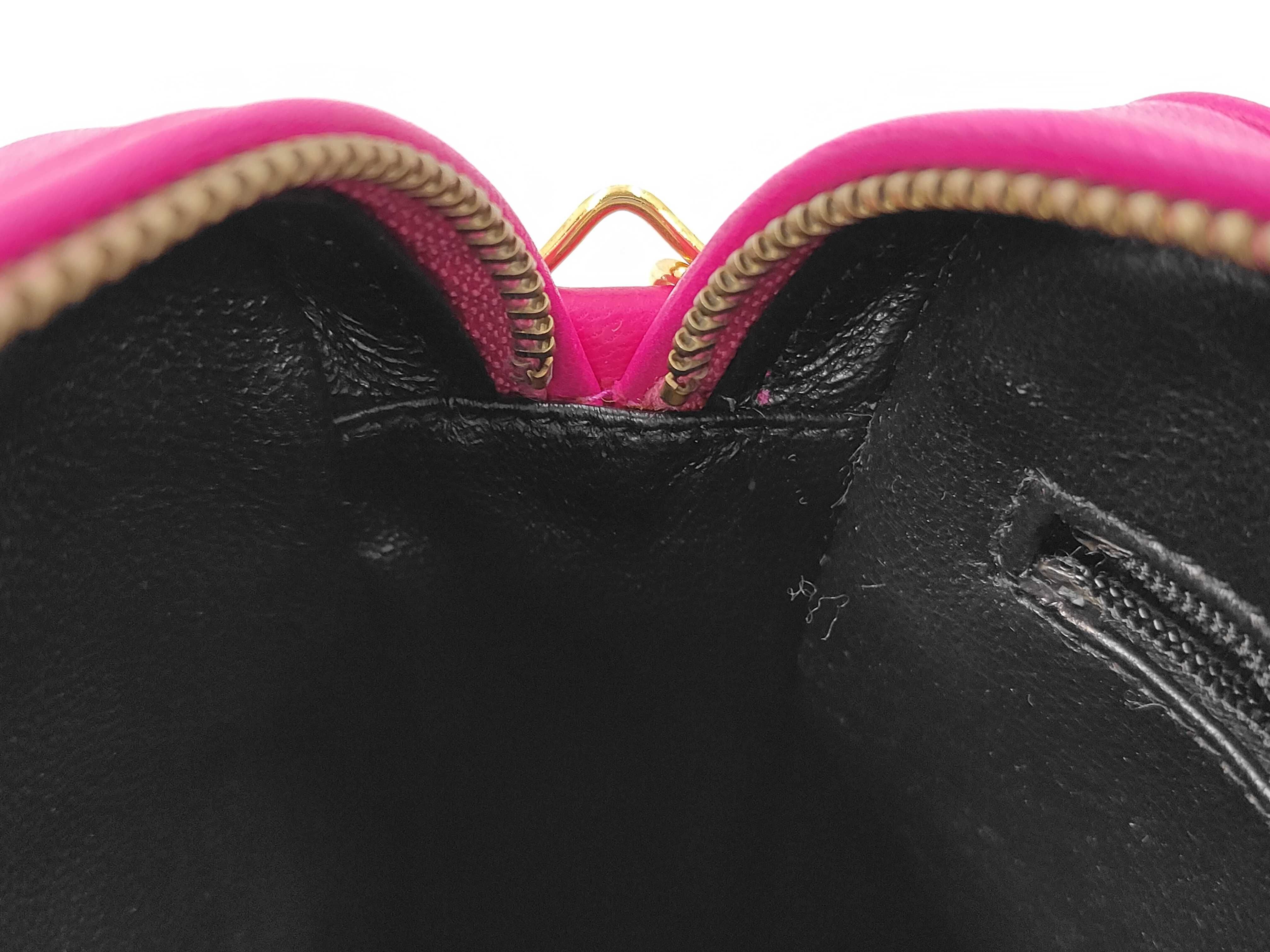 Lambskin Coco Mark Fringe Chain Pink Shoulder Bag — view 9