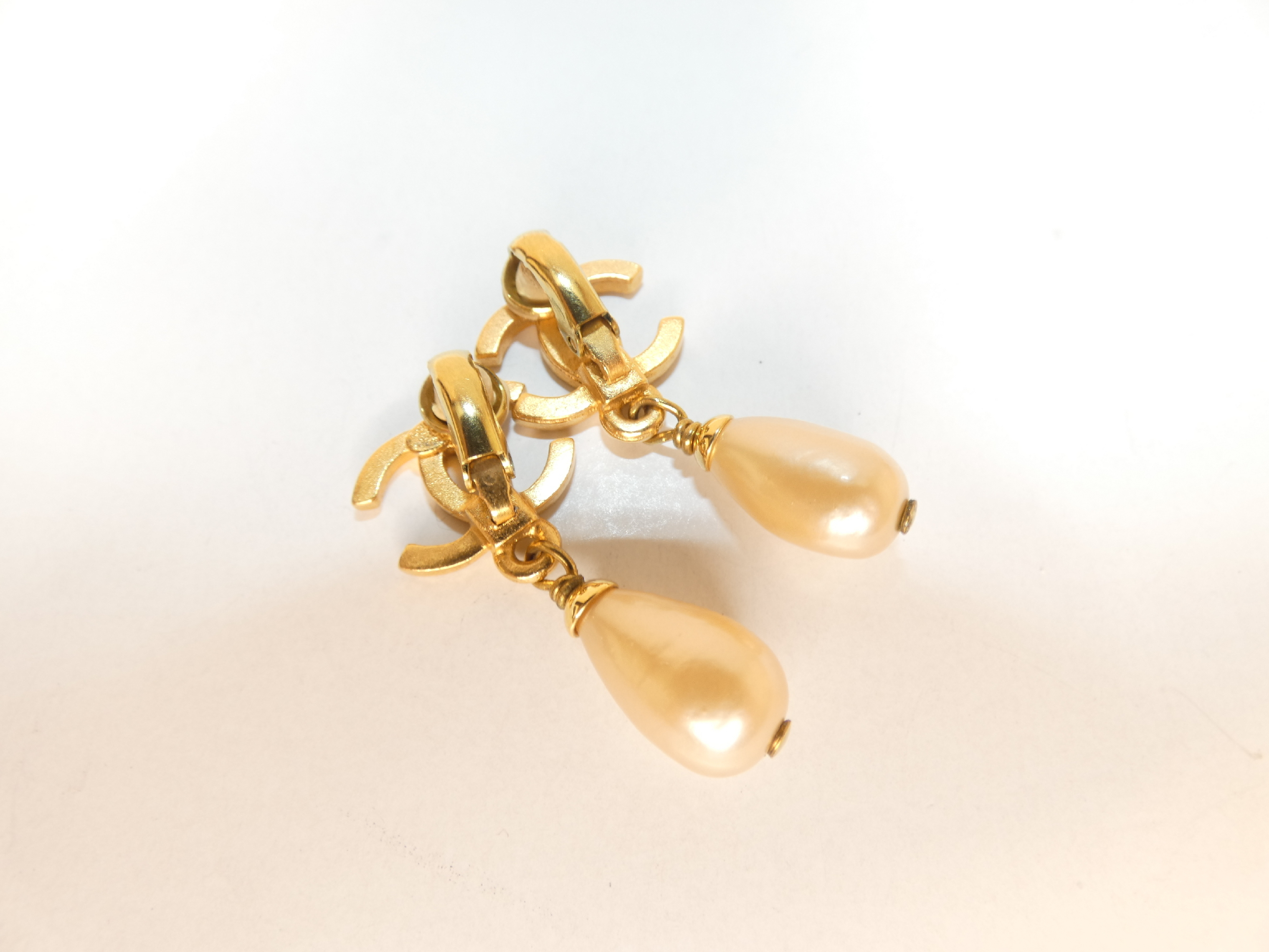 Coco Faux Pearl Drop GP Earrings — view 2