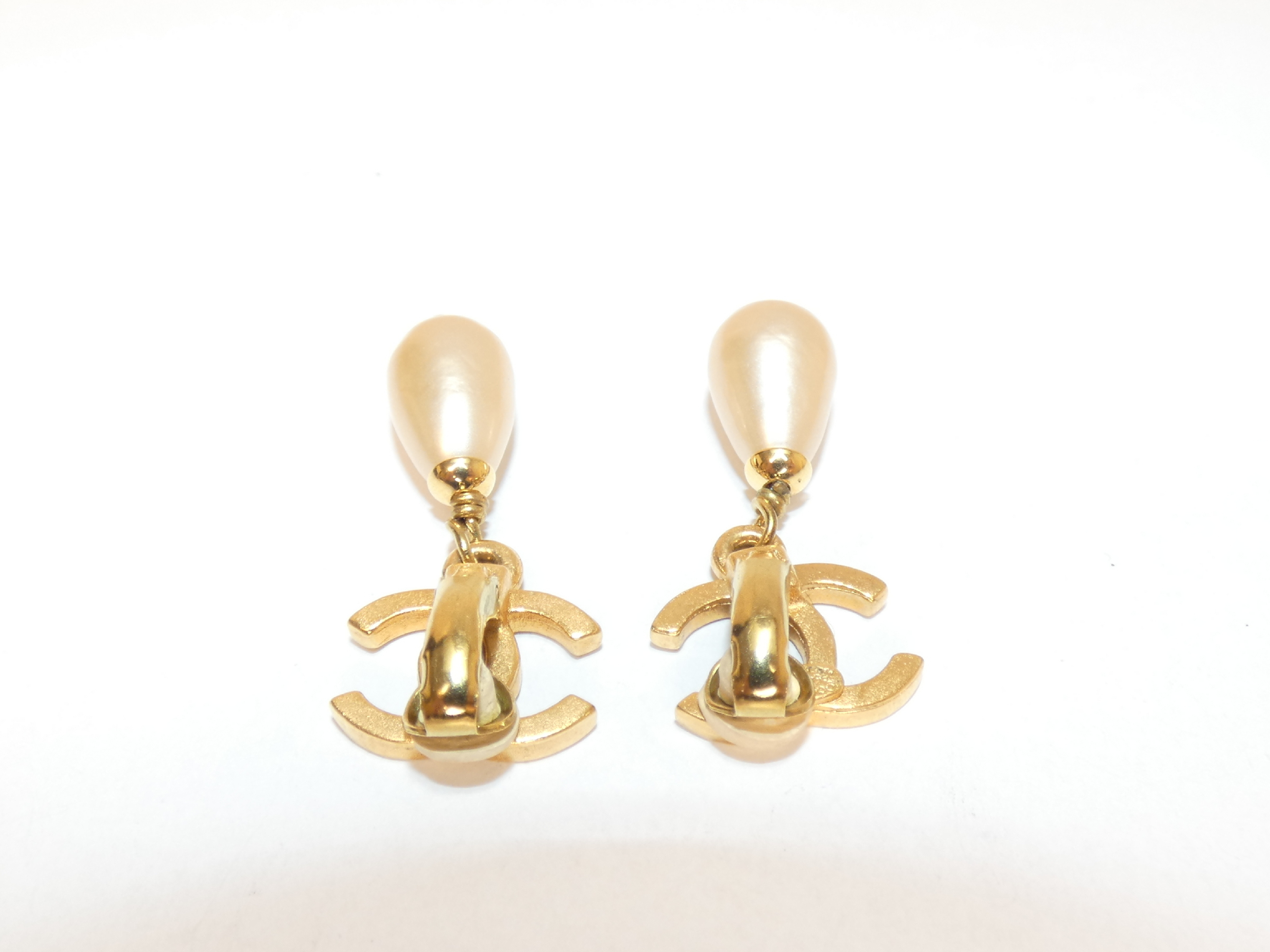 Coco Faux Pearl Drop GP Earrings — view 3