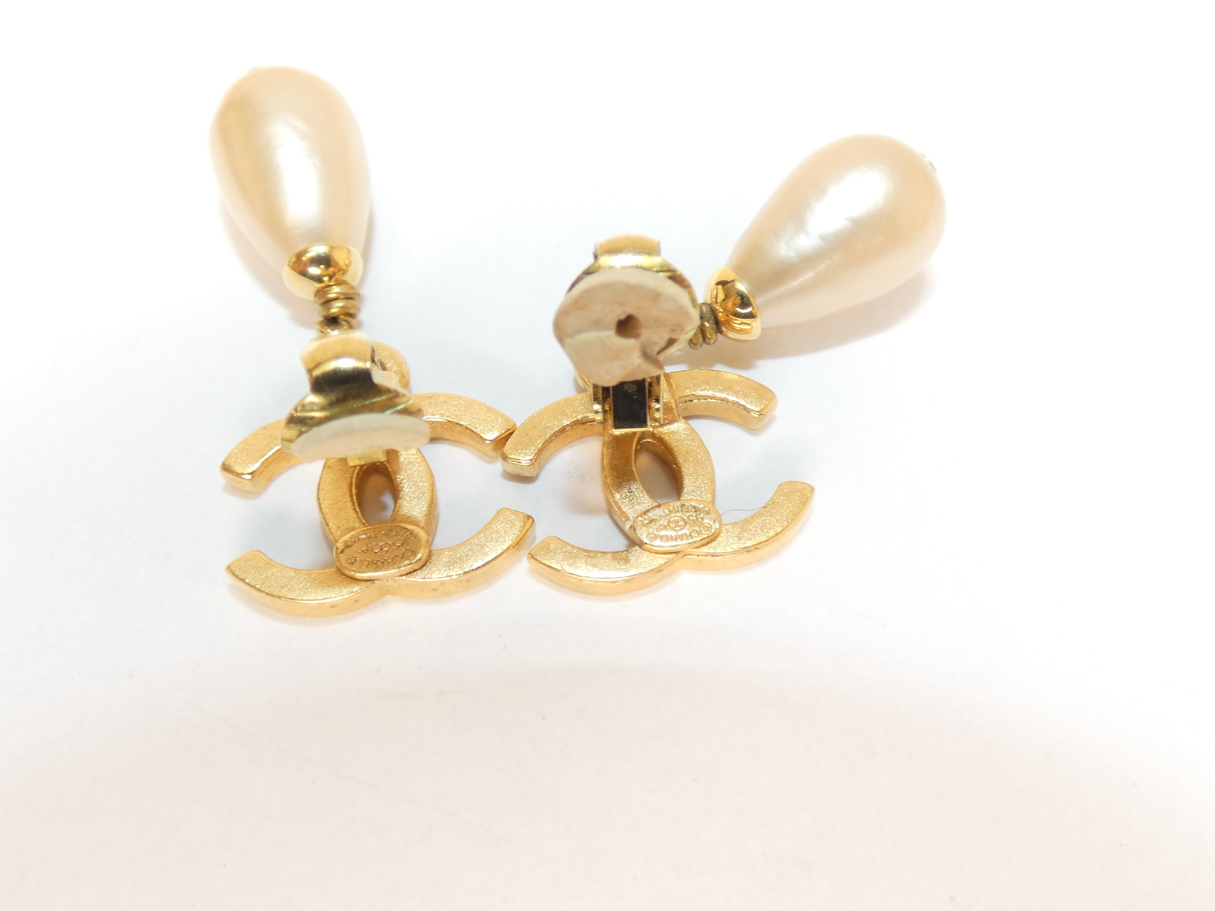 Coco Faux Pearl Drop GP Earrings — view 4